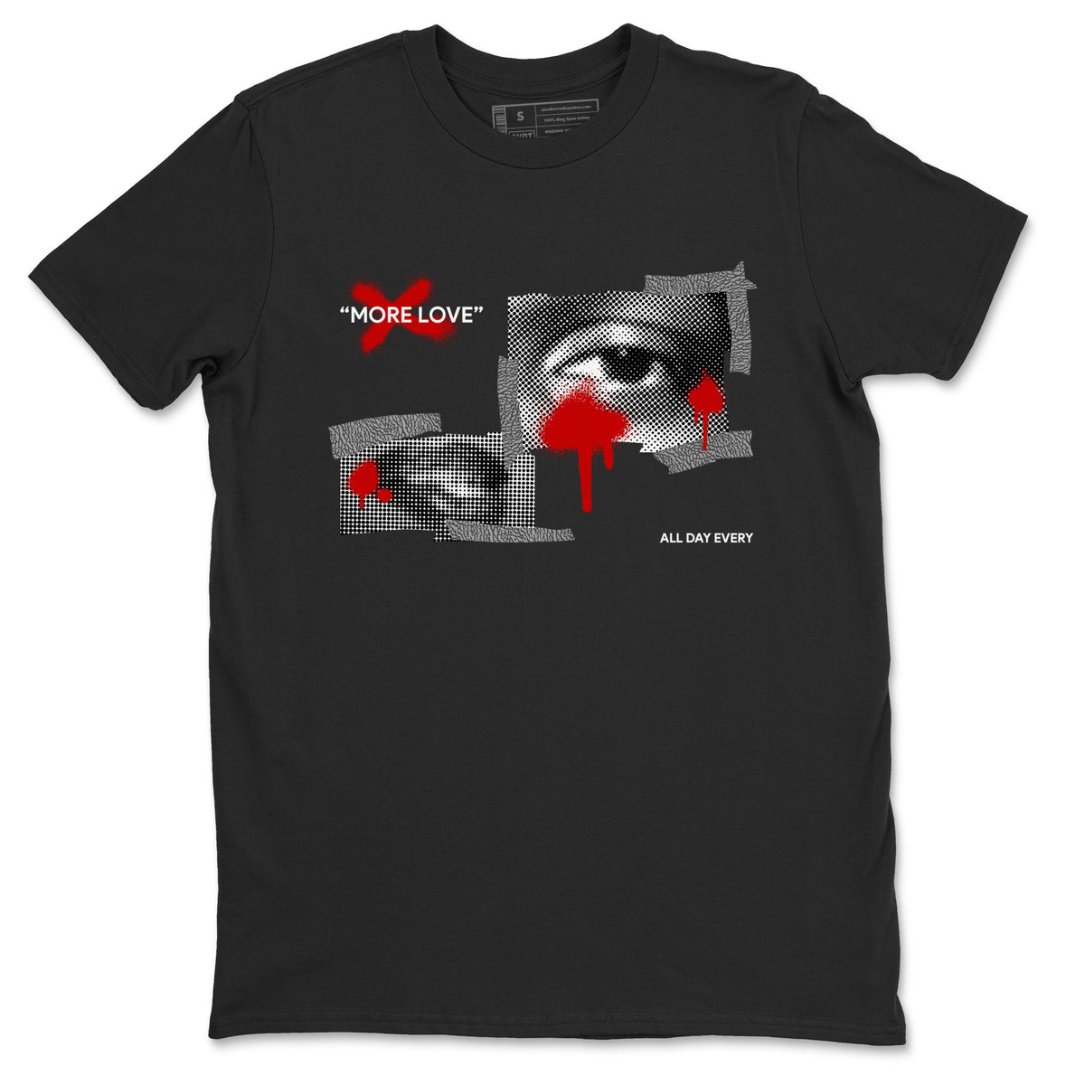 3s Cement Grey shirts to match jordans More Love sneaker match tees Air Jordan 3 Cement Grey Drip Gear Zone unisex cotton Black 2 crew neck shirts