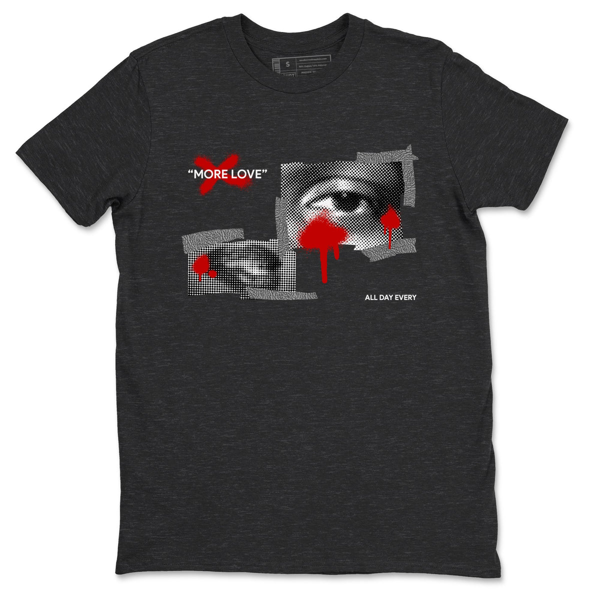 3s Cement Grey shirts to match jordans More Love sneaker match tees Air Jordan 3 Cement Grey Drip Gear Zone unisex cotton Charcoal Heather 2 crew neck shirts
