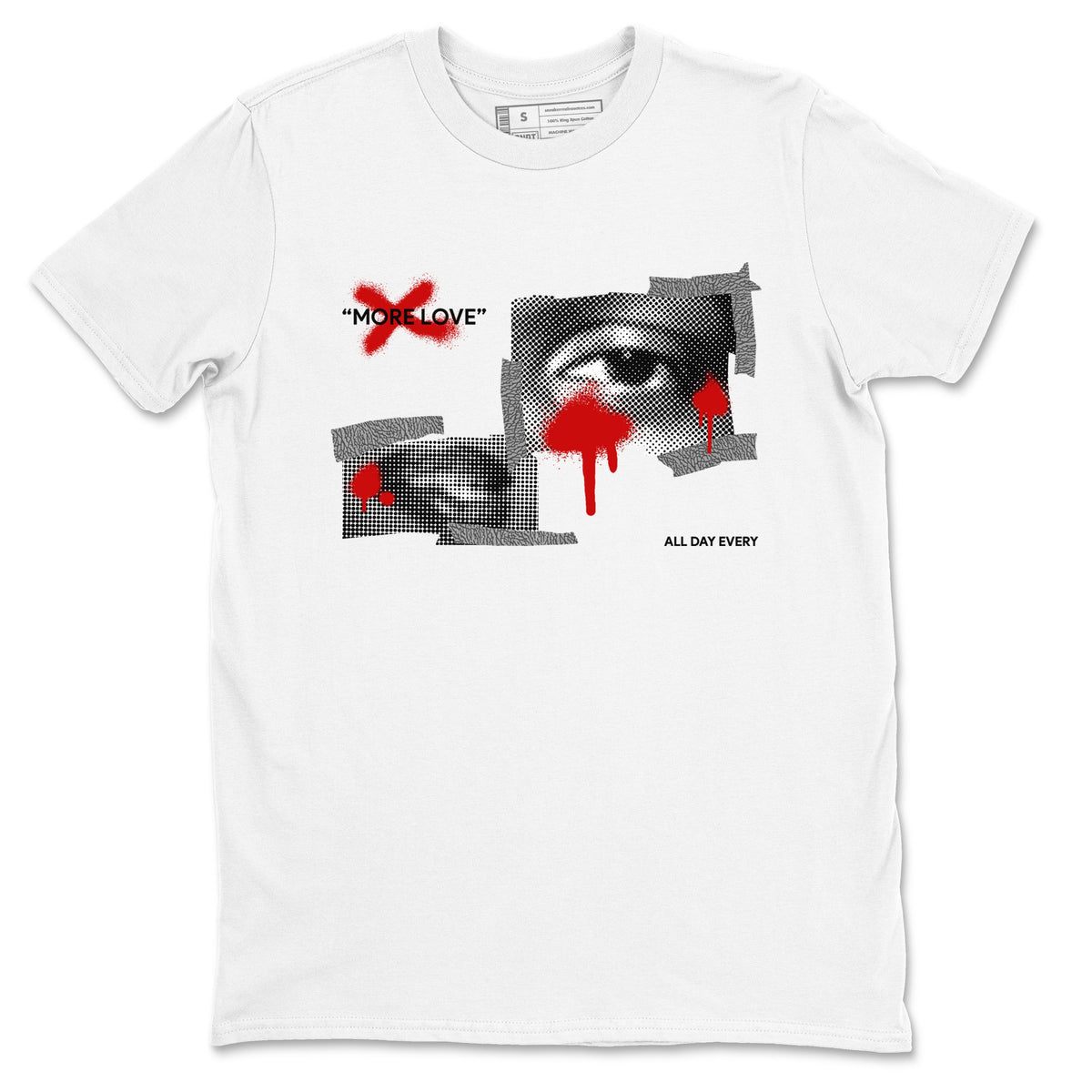 3s Cement Grey shirts to match jordans More Love sneaker match tees Air Jordan 3 Cement Grey Drip Gear Zone unisex cotton White 2 crew neck shirts