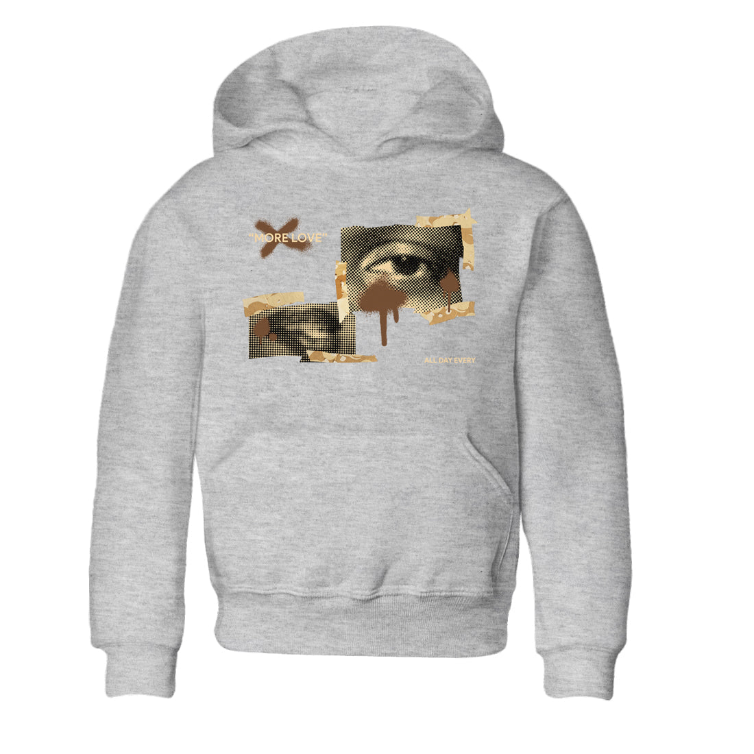 AJ3 Desert Camo shirts to match jordans More Love sneaker match tees Air Jordan 3 Desert Camo Drip Gear Zone streetwear brand Baby and Youth Heather Grey 2 cotton tee