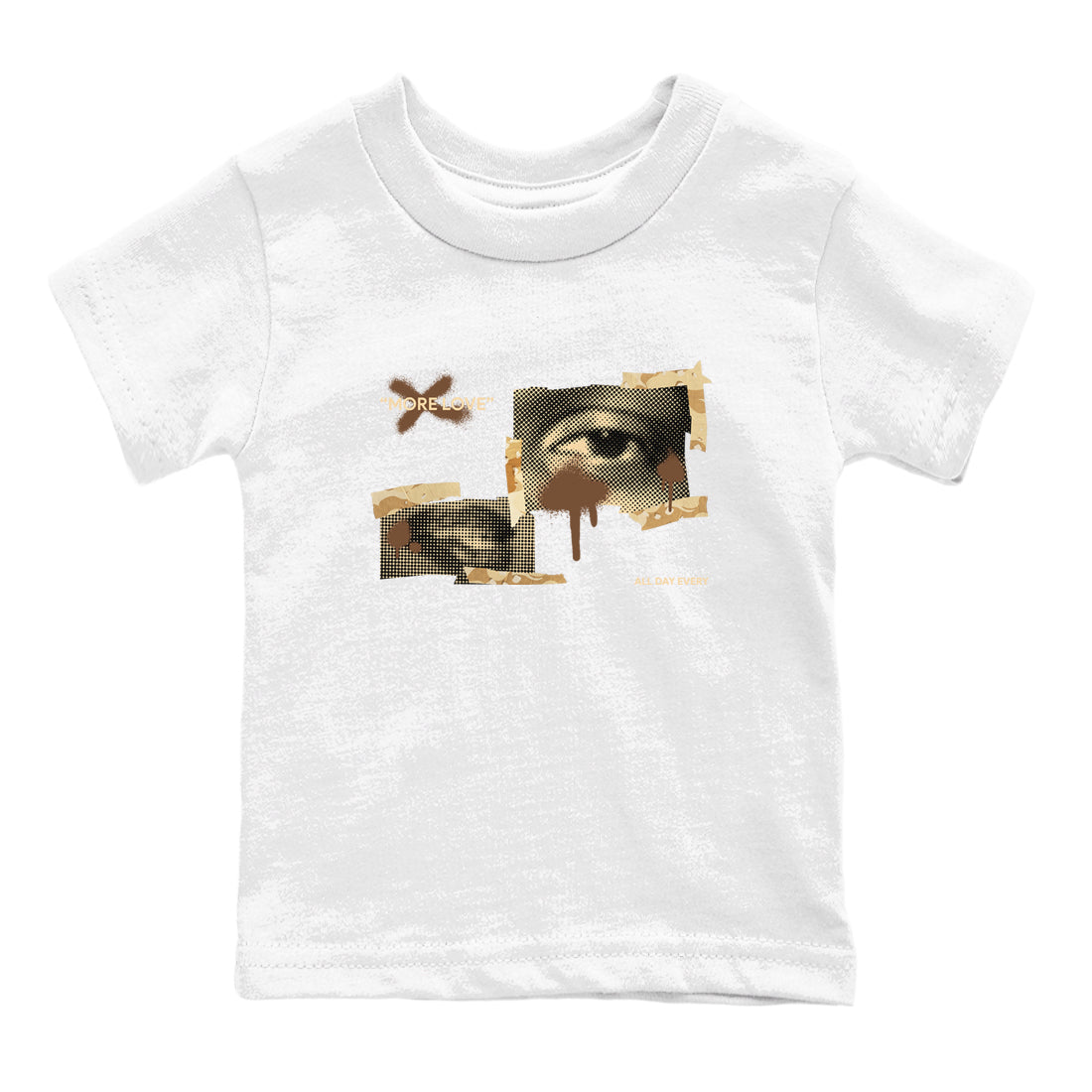 AJ3 Desert Camo shirts to match jordans More Love sneaker match tees Air Jordan 3 Desert Camo Drip Gear Zone streetwear brand Baby and Youth White 2 cotton tee