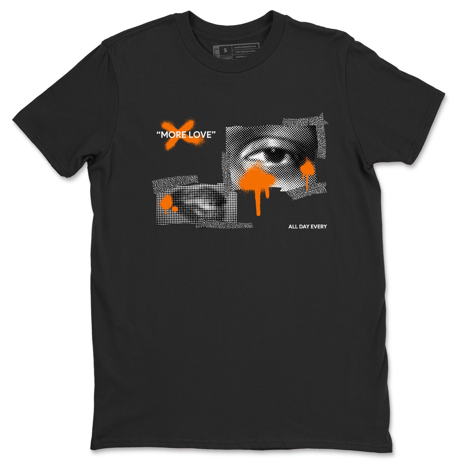 3s Georgia Peach shirt to match jordans More Love sneaker tees Air Jordan 3 Georgia Peach Drip Gear Zone unisex cotton Black 2 crew neck shirt
