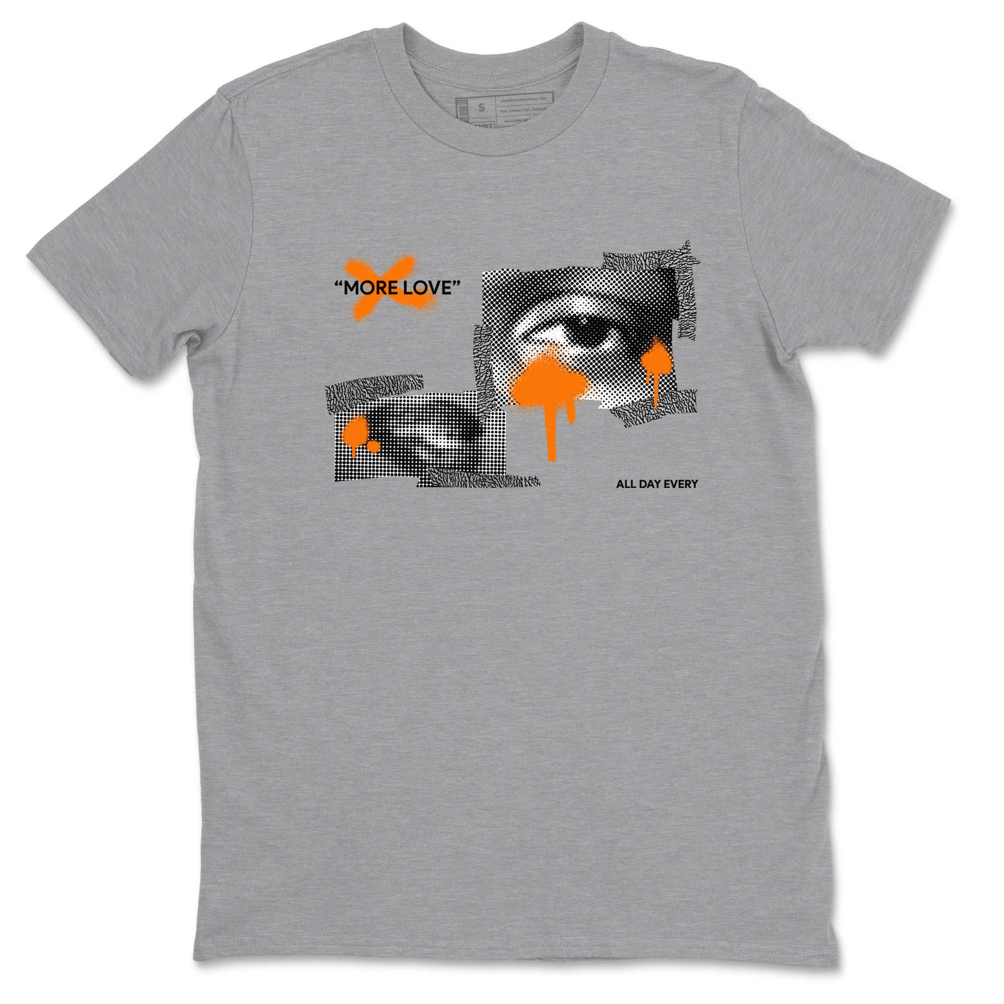 3s Georgia Peach shirt to match jordans More Love sneaker tees Air Jordan 3 Georgia Peach Drip Gear Zone unisex cotton Heather Grey 2 crew neck shirt