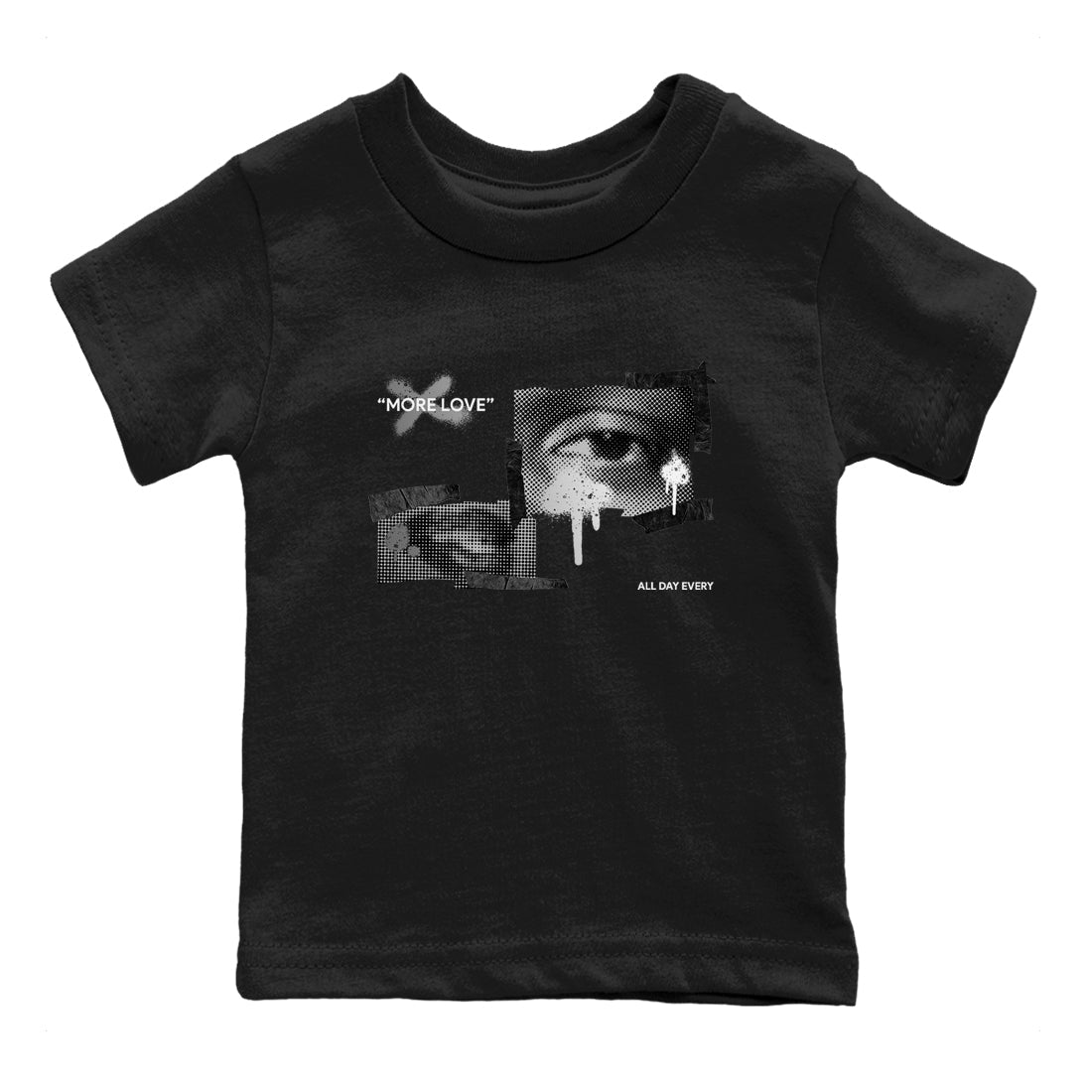 4s Fear shirts to match jordans More Love sneaker match tees Air Jordan 4 Fear match shoes to clothes Drip Gear Zone Youth Baby Black 2 tee