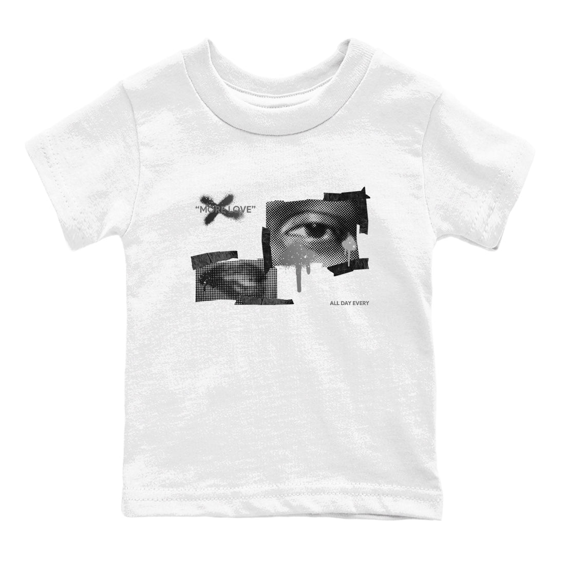 4s Fear shirts to match jordans More Love sneaker match tees Air Jordan 4 Fear match shoes to clothes Drip Gear Zone Youth Baby White 2 tee