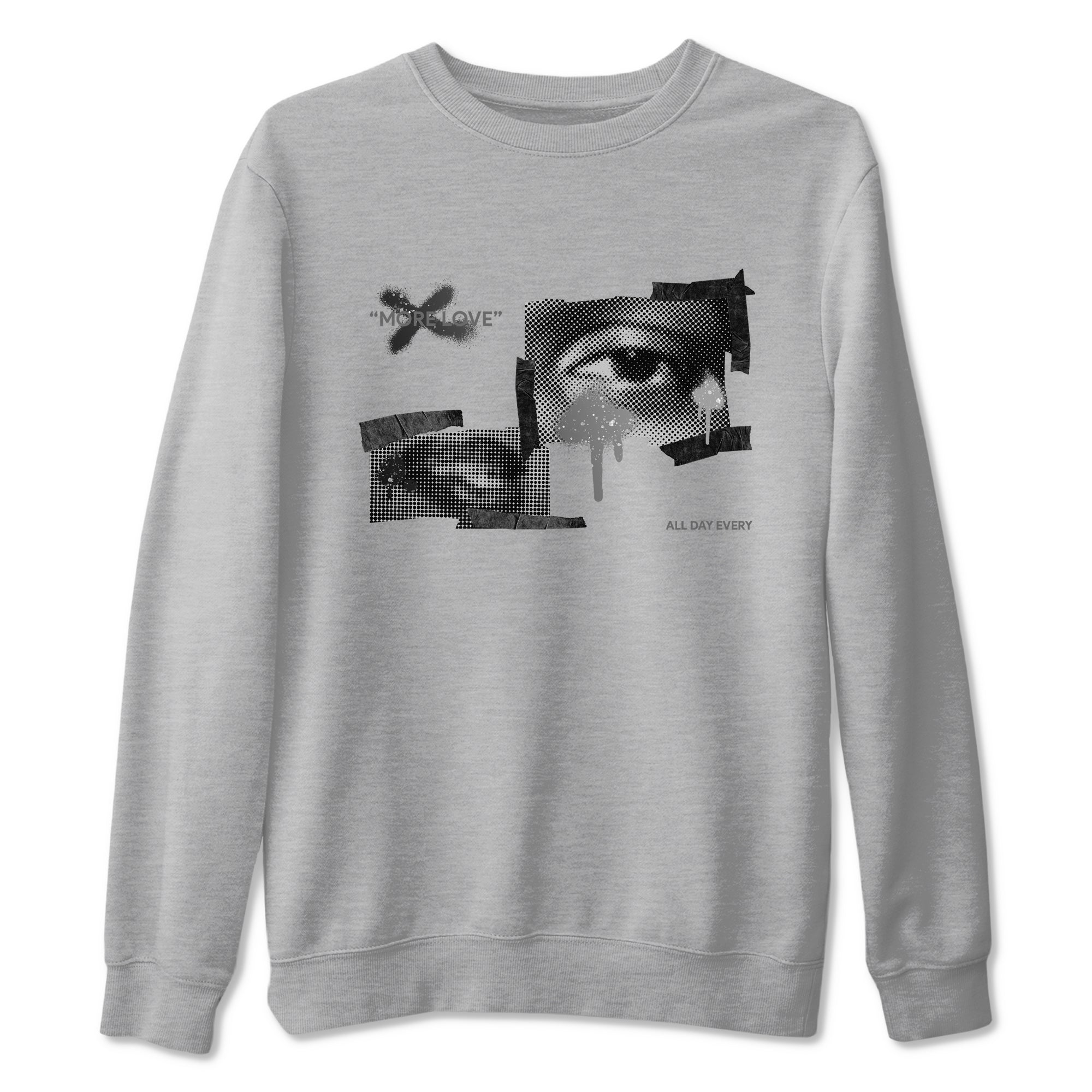 4s Fear shirts to match jordans More Love sneaker match tees Air Jordan 4 Fear match shoes to clothes Drip Gear Zone unisex cotton Heather Grey 2 shirts