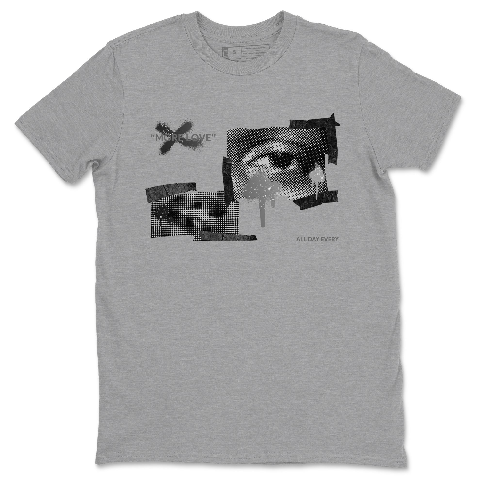 4s Fear shirts to match jordans More Love sneaker match tees Air Jordan 4 Fear match shoes to clothes Drip Gear Zone unisex cotton Heather Grey 2 shirts