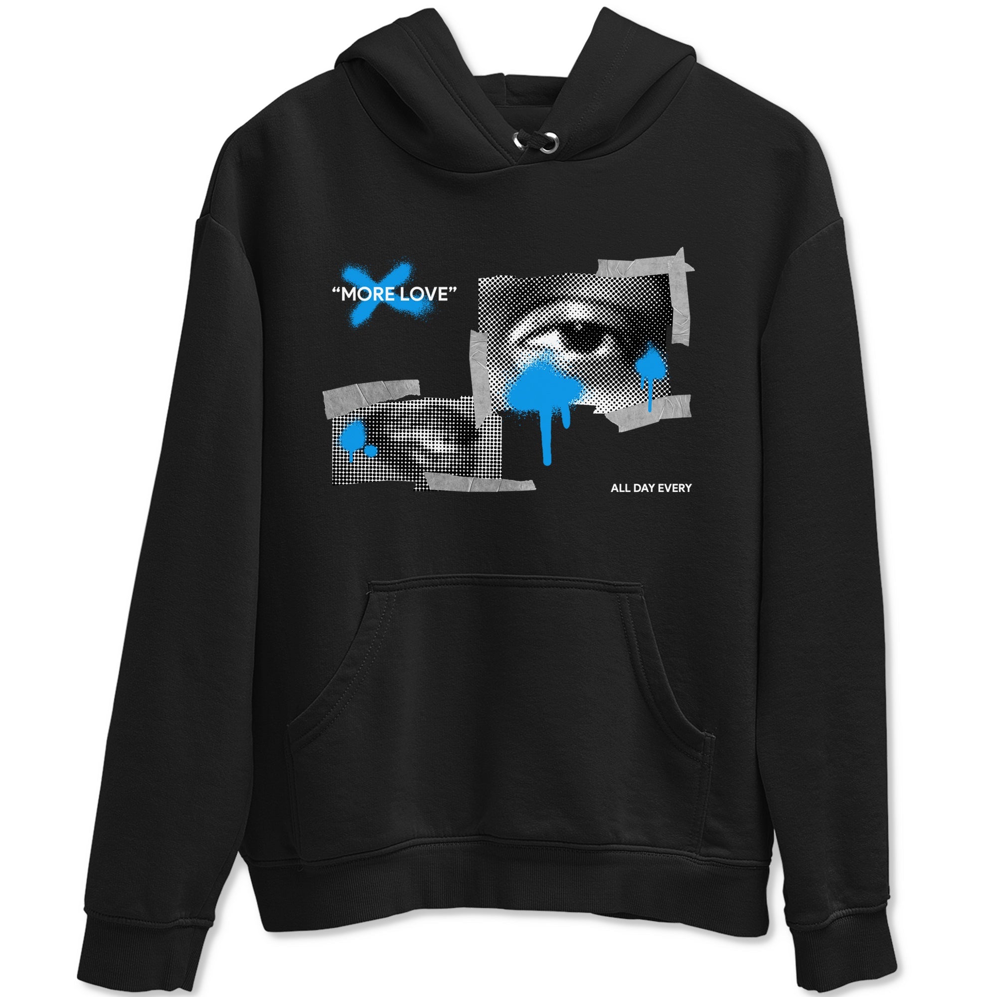 Air Jordan 4 Industrial Blue shirt to match jordans More Love sneaker tees Air Jordan 4 Military Blue Drip Gear Zone unisex cotton Black 2 crew neck shirt