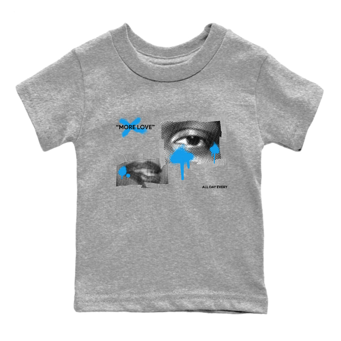 Air Jordan 4 Industrial Blue shirt to match jordans More Love sneaker tees Air Jordan 4 Military Blue Drip Gear Zone baby toddler Heather Grey 2 cotton Shirt