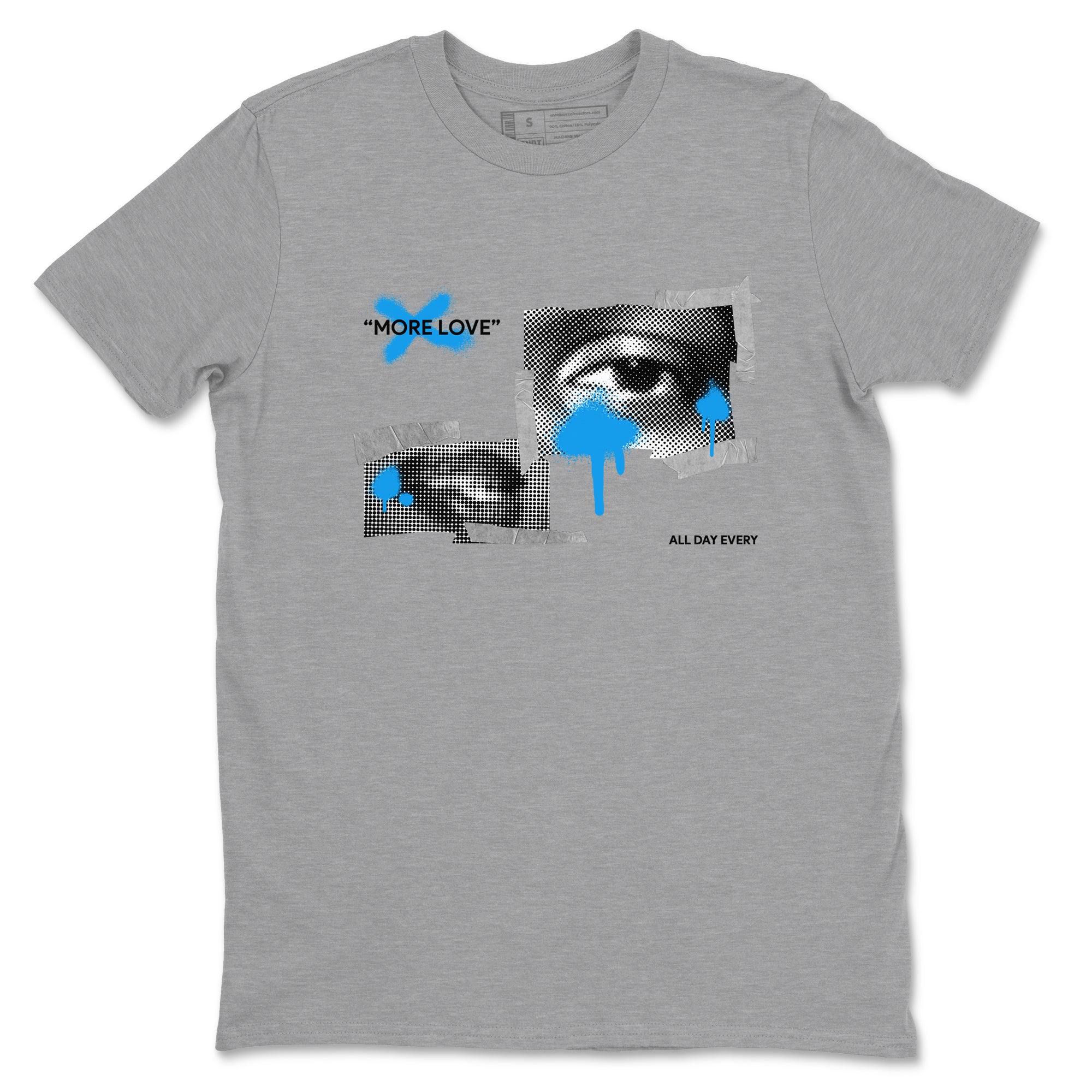 Air Jordan 4 Industrial Blue shirt to match jordans More Love sneaker tees Air Jordan 4 Military Blue Drip Gear Zone unisex cotton Heather Grey 2 crew neck shirt