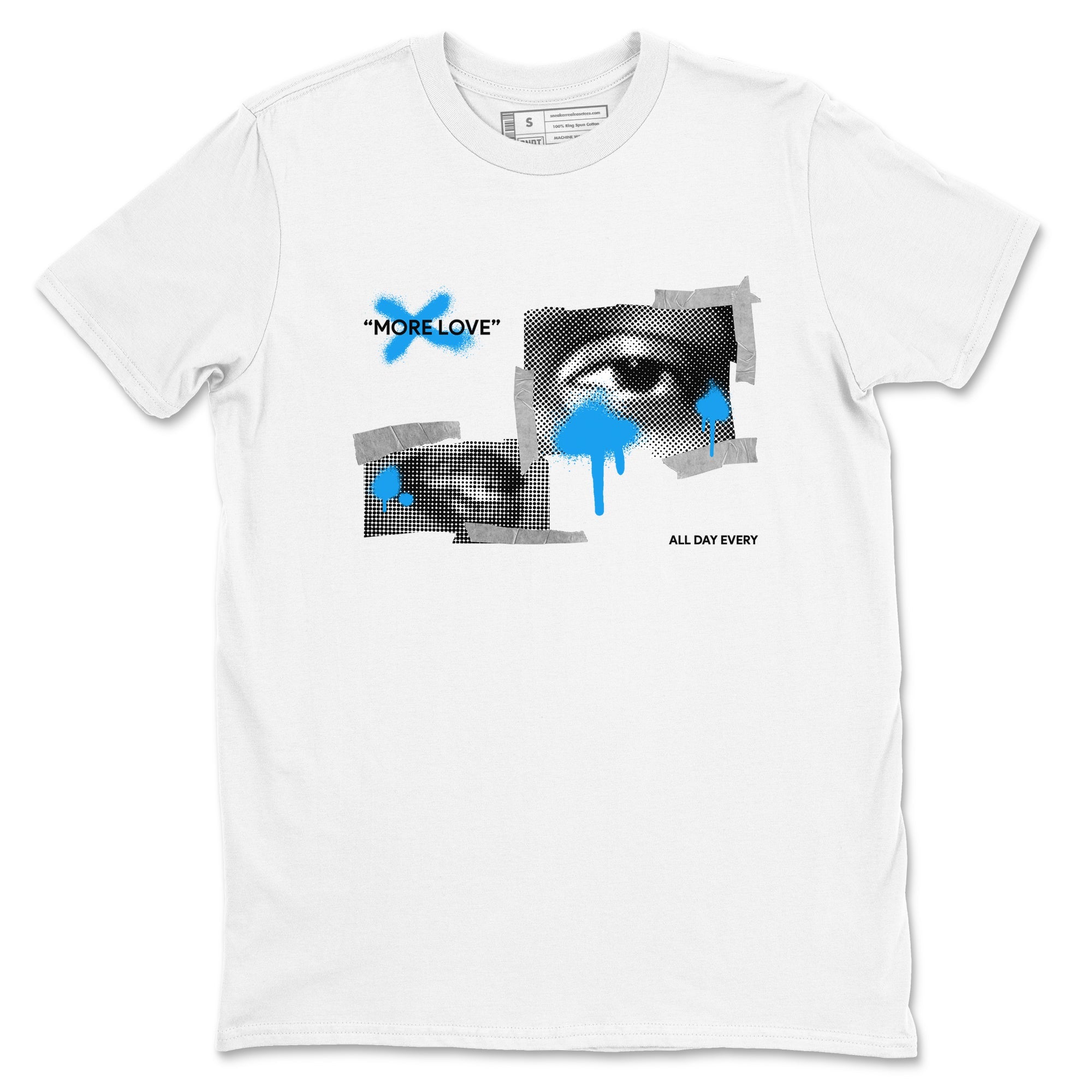 Air Jordan 4 Industrial Blue shirt to match jordans More Love sneaker tees Air Jordan 4 Military Blue Drip Gear Zone unisex cotton White 2 crew neck shirt