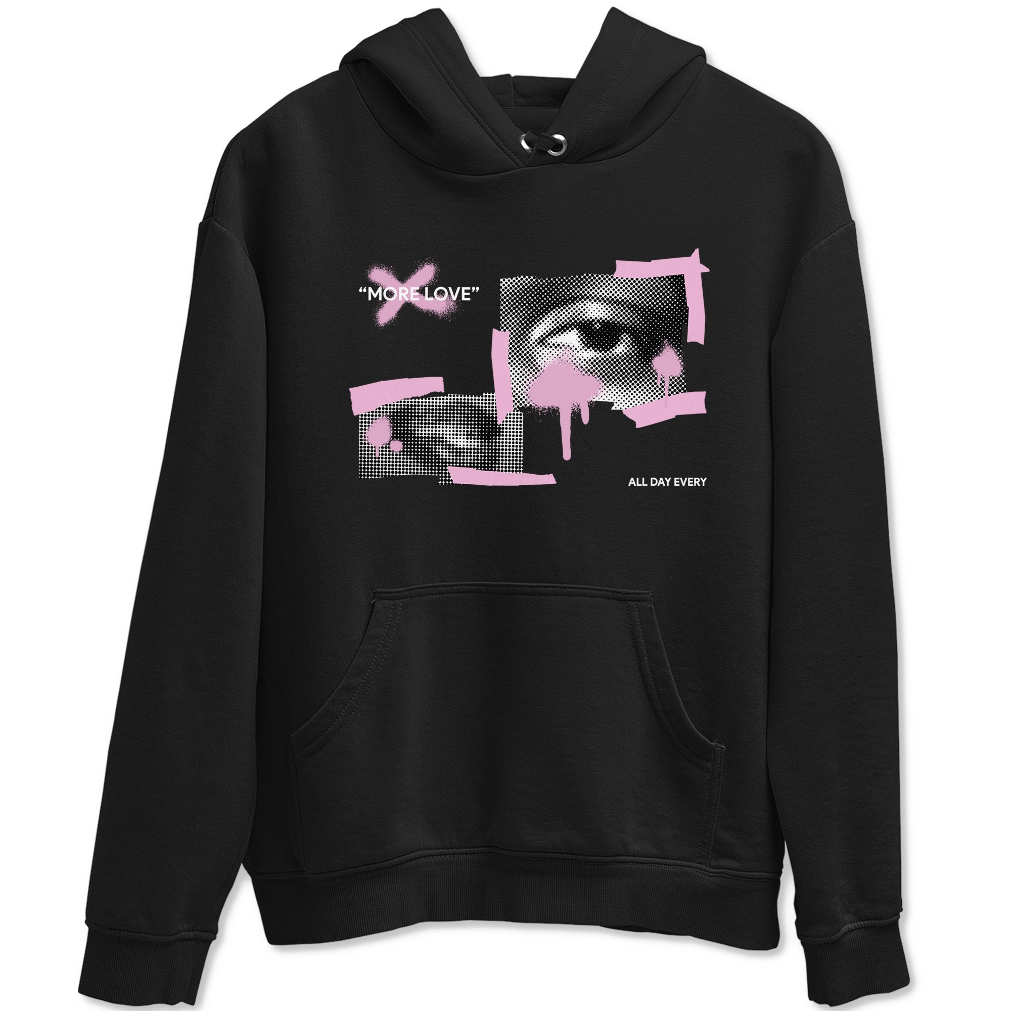 4s Retro Orchid shirts to match jordans More Love sneaker match tees Air Jordan 4 WMNS Orchid match shoes to clothes Drip Gear Zone unisex cotton Black 2 shirts