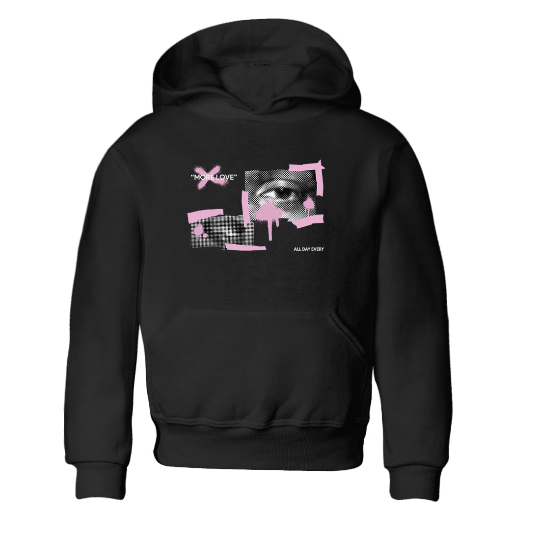 4s Retro Orchid shirts to match jordans More Love sneaker match tees Air Jordan 4 WMNS Orchid match shoes to clothes Drip Gear Zone Youth Baby Black 2 tee