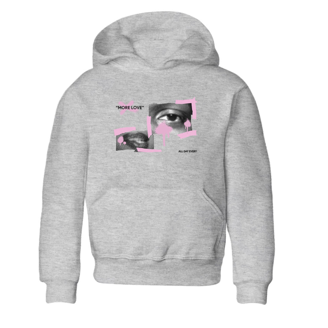 4s Retro Orchid shirts to match jordans More Love sneaker match tees Air Jordan 4 WMNS Orchid match shoes to clothes Drip Gear Zone Youth Baby Heather Grey 2 tee