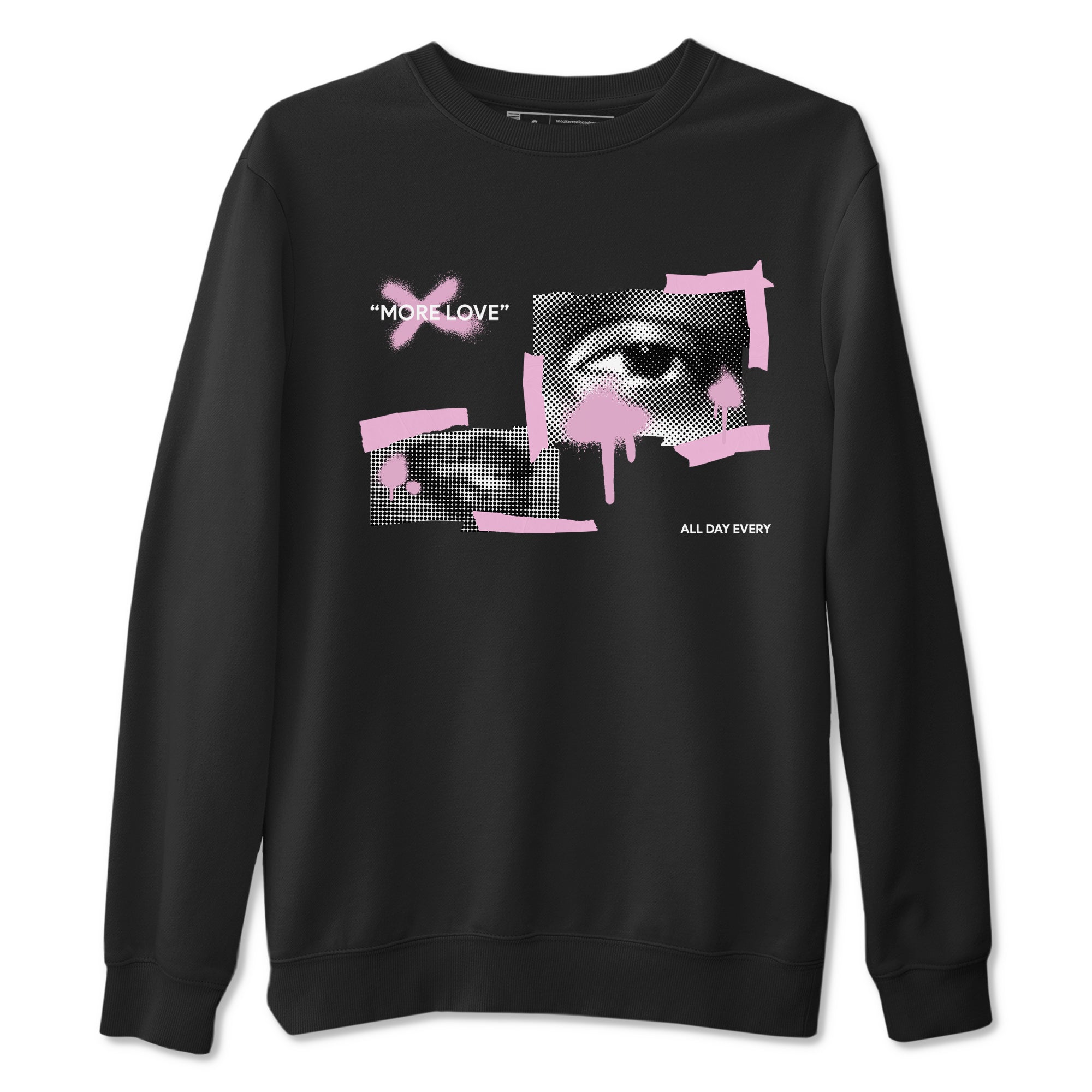 4s Retro Orchid shirts to match jordans More Love sneaker match tees Air Jordan 4 WMNS Orchid match shoes to clothes Drip Gear Zone unisex cotton Black 2 shirts