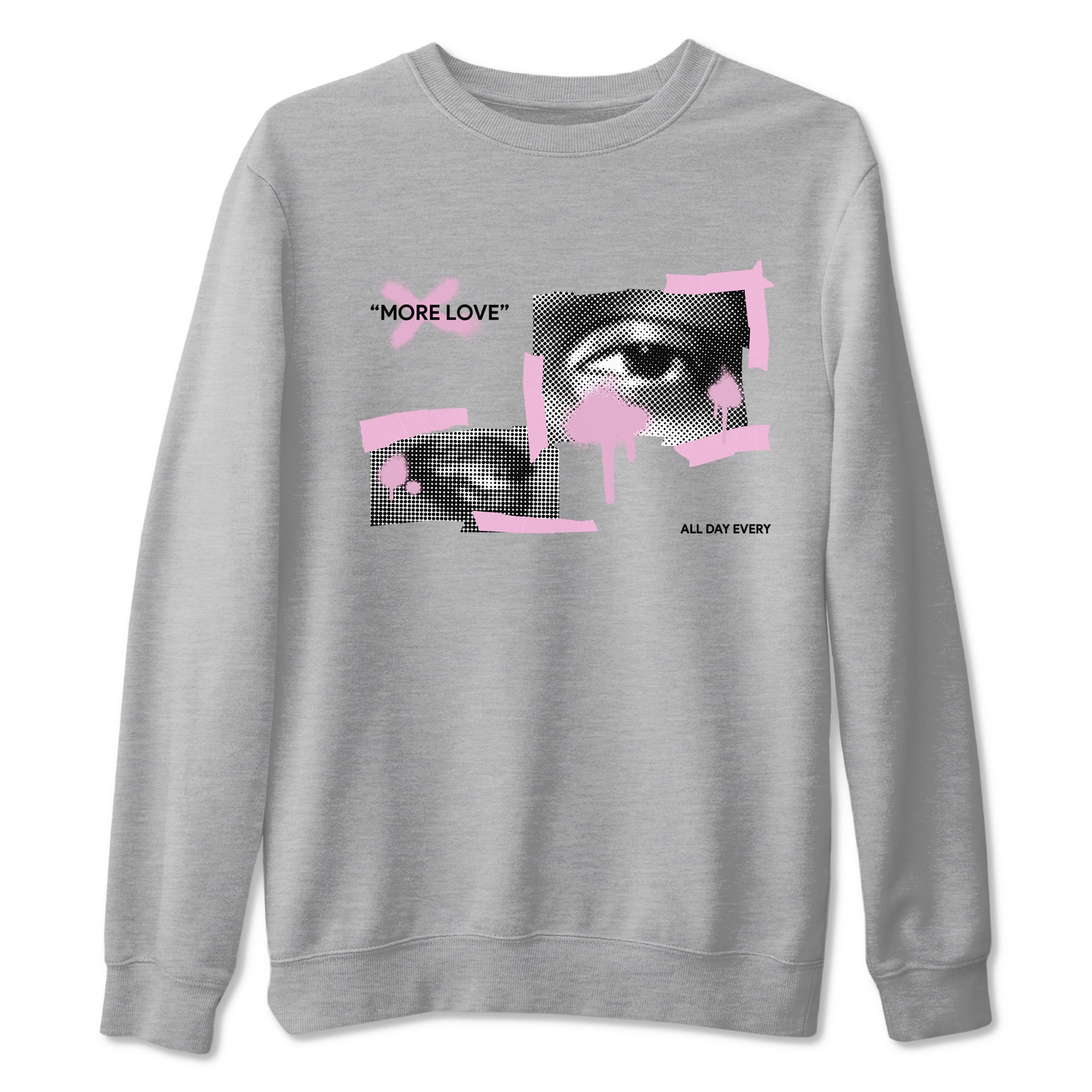 4s Retro Orchid shirts to match jordans More Love sneaker match tees Air Jordan 4 WMNS Orchid match shoes to clothes Drip Gear Zone unisex cotton Heather Grey 2 shirts