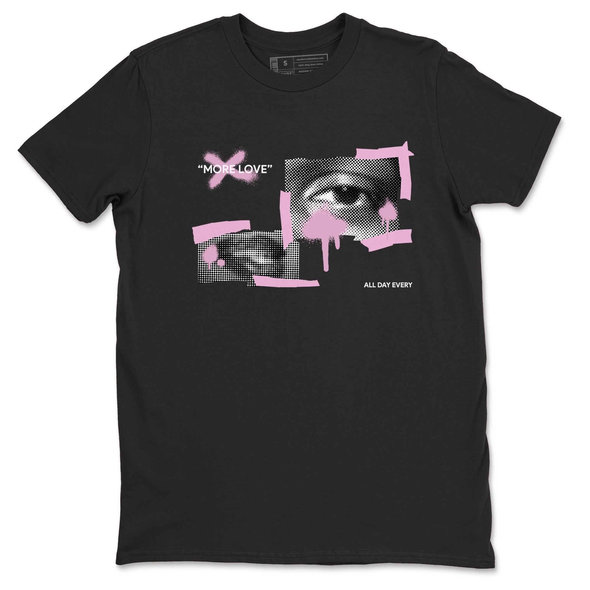 4s Retro Orchid shirts to match jordans More Love sneaker match tees Air Jordan 4 WMNS Orchid match shoes to clothes Drip Gear Zone unisex cotton Black 2 shirts