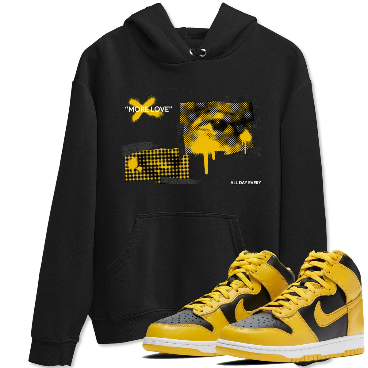 Dunk High Wu Tang shirts to match jordans More Love sneaker match tees Dunk High Wu Tang match shoes to clothes Drip Gear Zone unisex cotton Black 1 shirts