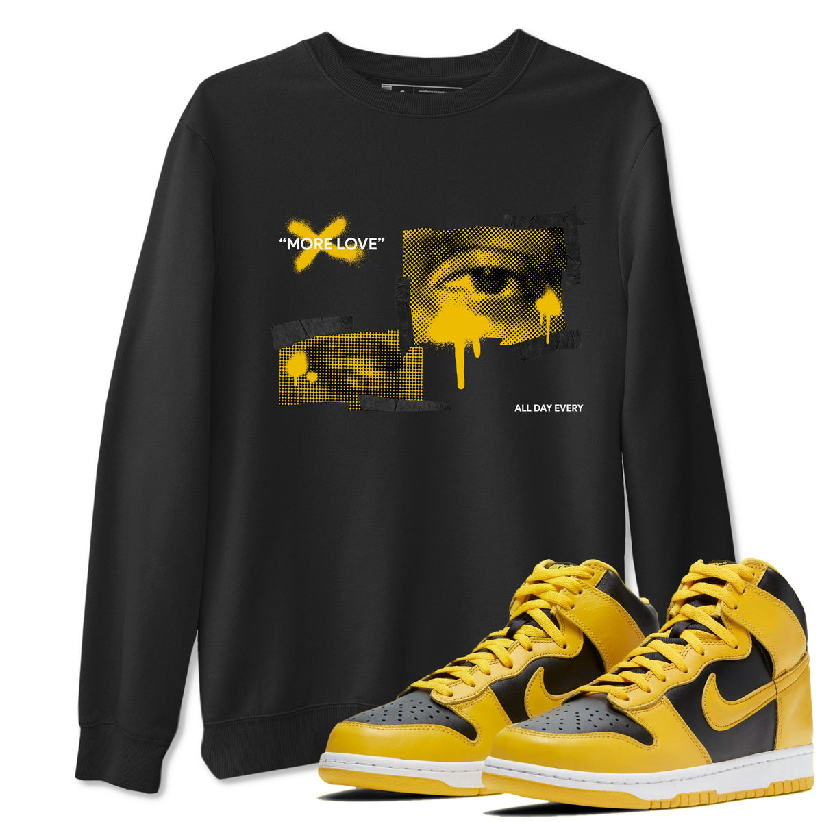Dunk High Wu Tang shirts to match jordans More Love sneaker match tees Dunk High Wu Tang match shoes to clothes Drip Gear Zone unisex cotton Black 1 shirts