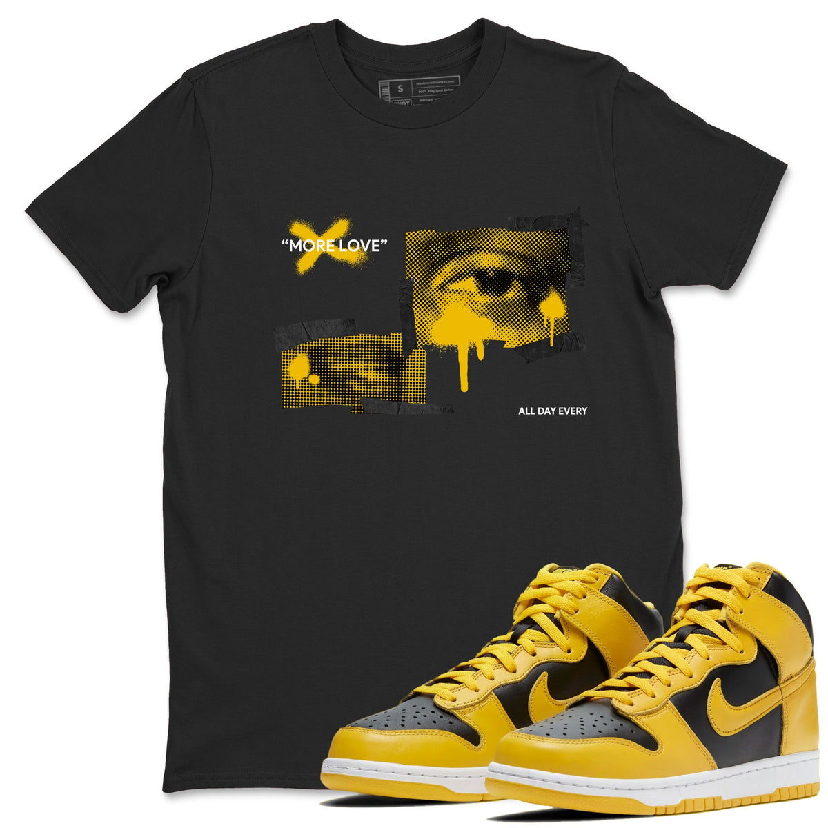Dunk High Wu Tang shirts to match jordans More Love sneaker match tees Dunk High Wu Tang match shoes to clothes Drip Gear Zone unisex cotton Black 1 shirts