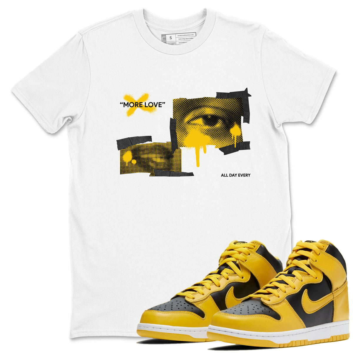 Dunk High Wu Tang shirts to match jordans More Love sneaker match tees Dunk High Wu Tang match shoes to clothes Drip Gear Zone unisex cotton White 1 shirts