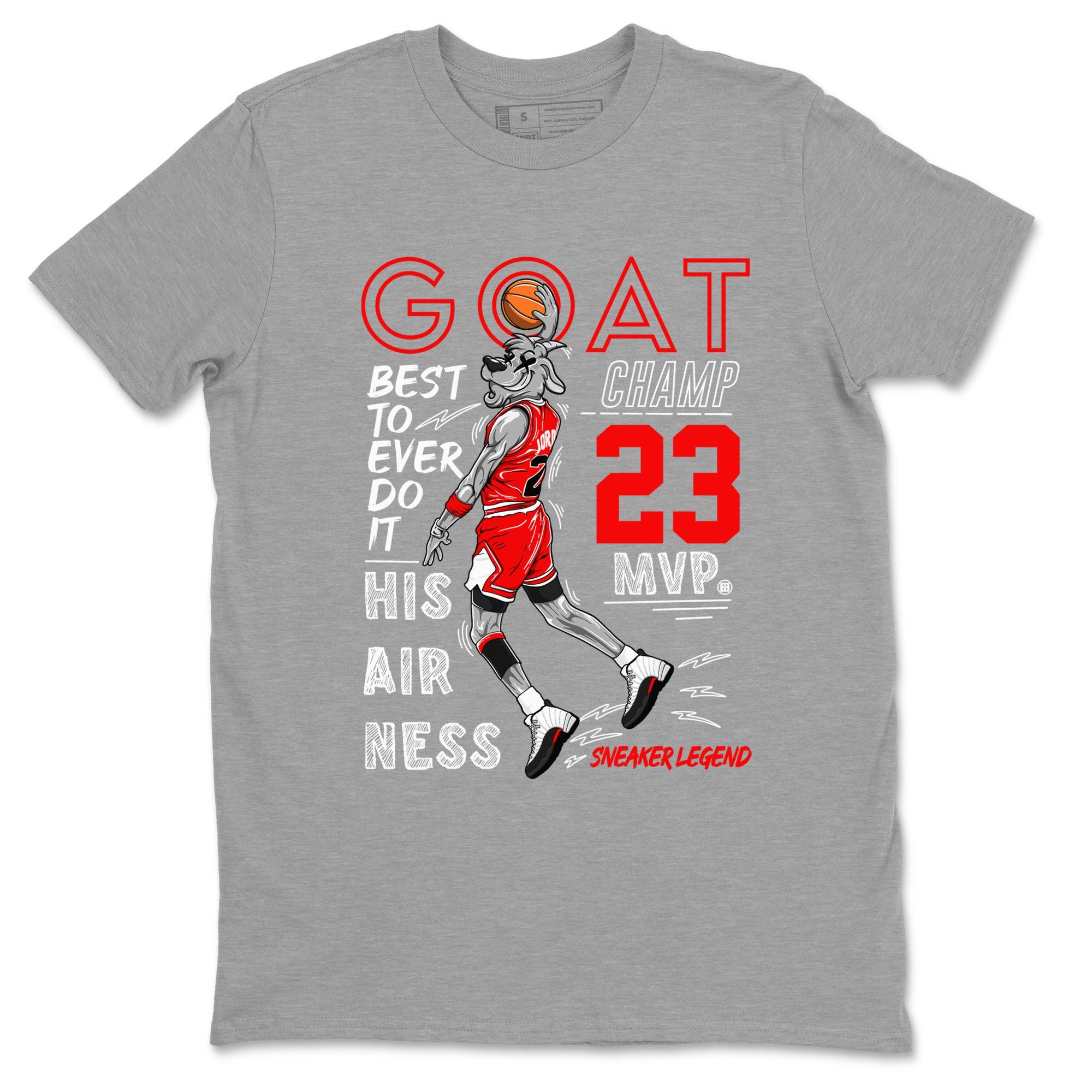 Air Jordan 12 Retro Taxi Flip shirts to match jordans MVP Goat sneaker match tees 12s Red Taxi Drip Gear Zone unisex cotton Heather Grey 2 crew neck shirt