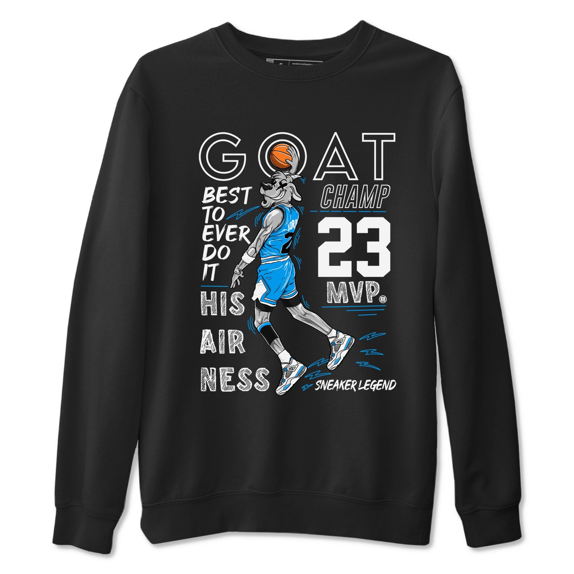 4s Military Blue shirt to match jordans MVP Goat sneaker tees Air Jordan 4 Retro Military Blue Streetwear Brand Drip Gear Zone unisex cotton Black 2 crew neck shirt