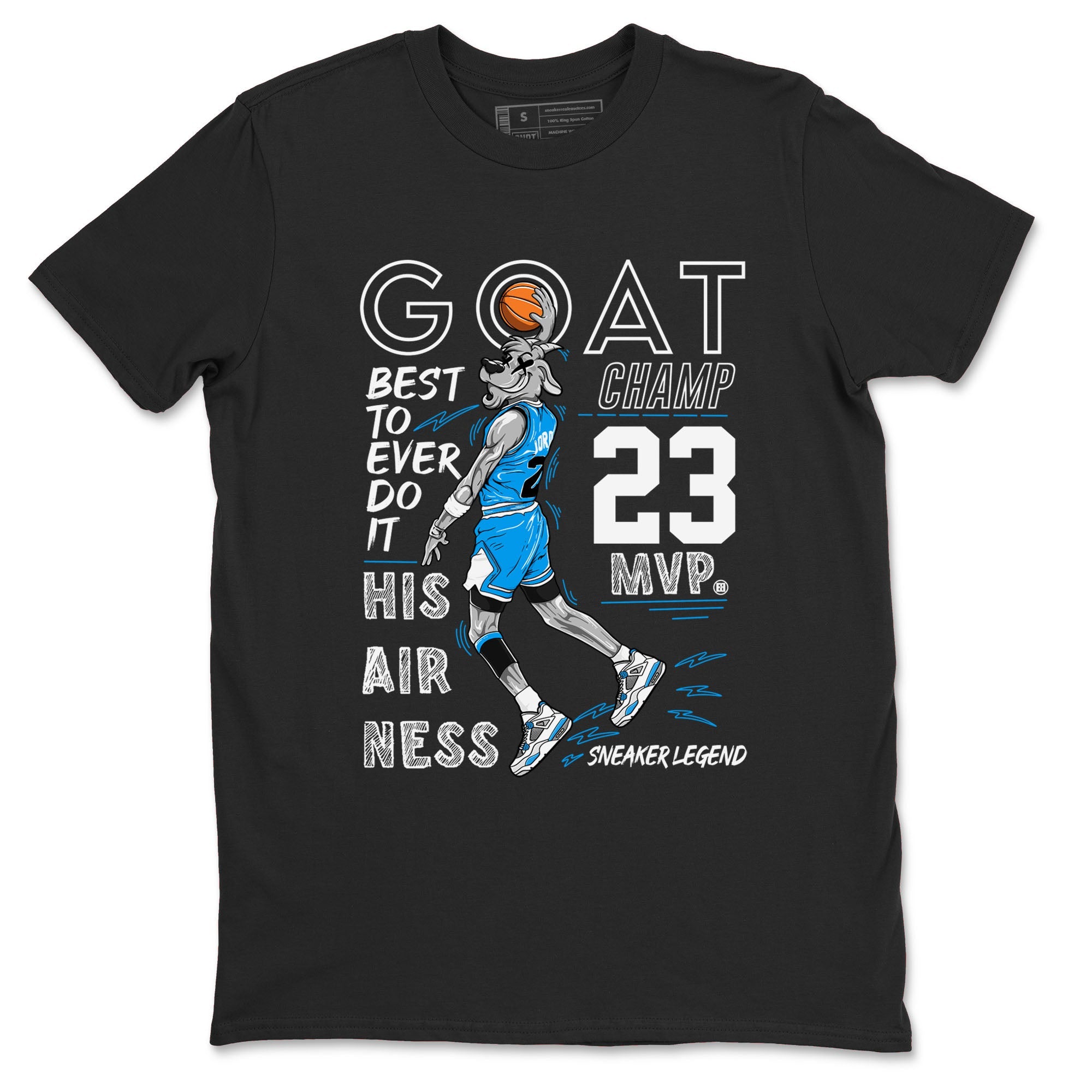 4s Military Blue shirt to match jordans MVP Goat sneaker tees Air Jordan 4 Retro Military Blue Streetwear Brand Drip Gear Zone unisex cotton Black 2 crew neck shirt