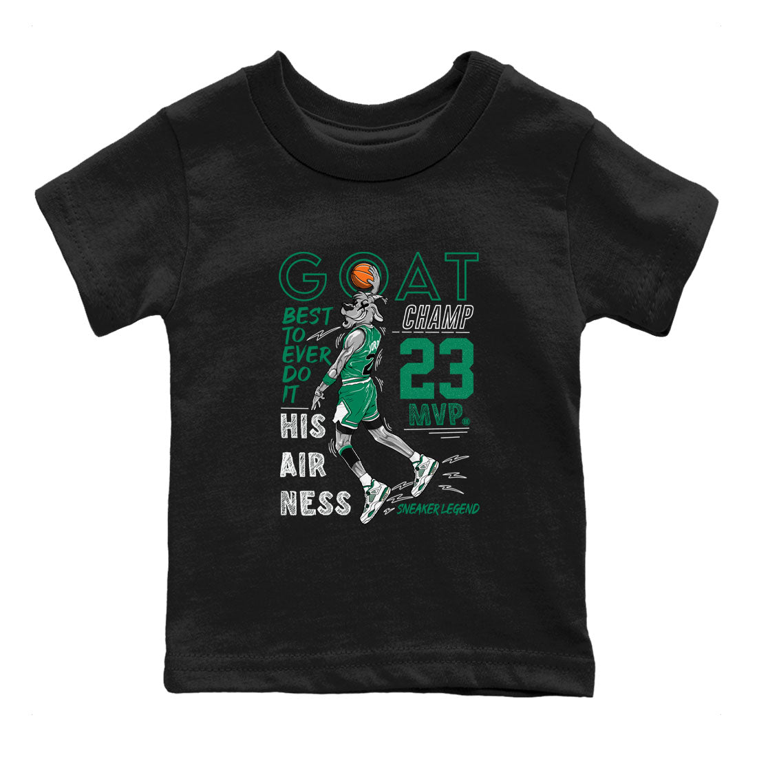 AJ4 Oxidized Green shirts to match jordans MVP Goat sneaker match tees Air Jordan 4 Oxidized Green Drip Gear Zone streetwear brand Baby and Youth Black 2 cotton tee