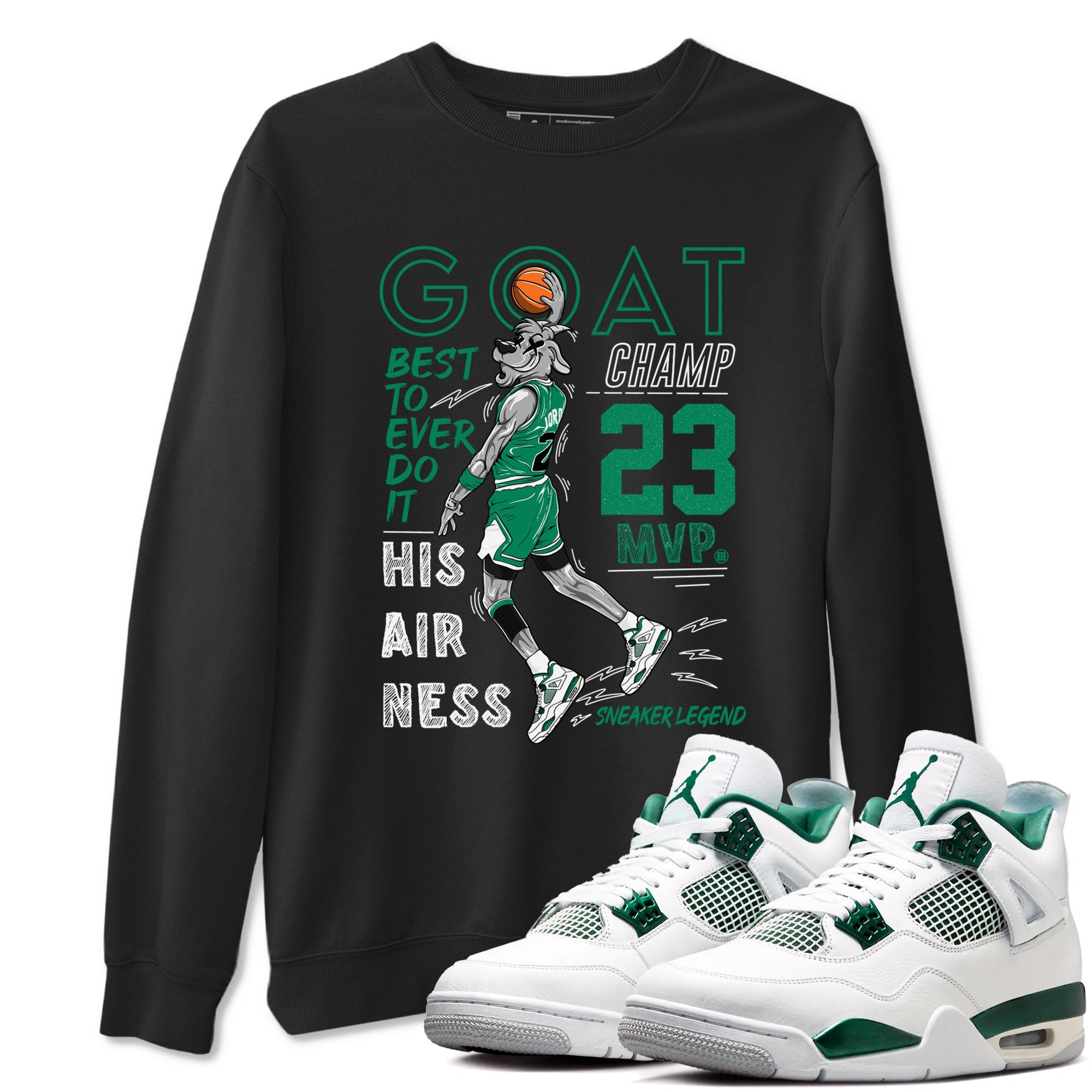 AJ4 Oxidized Green shirts to match jordans MVP Goat sneaker match tees Air Jordan 4 Oxidized Green Drip Gear Zone streetwear brand Black 1 unisex cotton tee