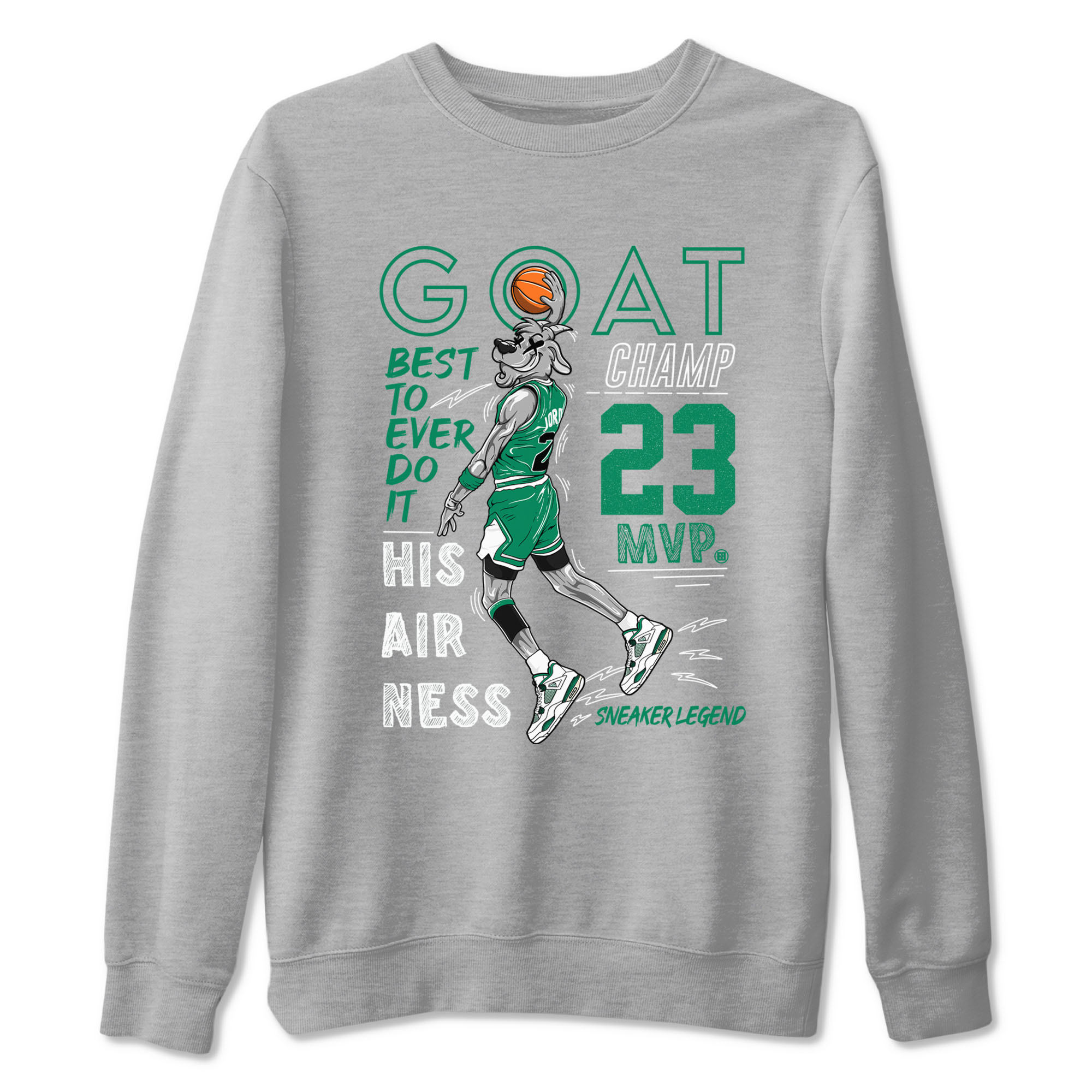 AJ4 Oxidized Green shirts to match jordans MVP Goat sneaker match tees Air Jordan 4 Oxidized Green Drip Gear Zone streetwear brand Heather Grey 2 unisex cotton tee
