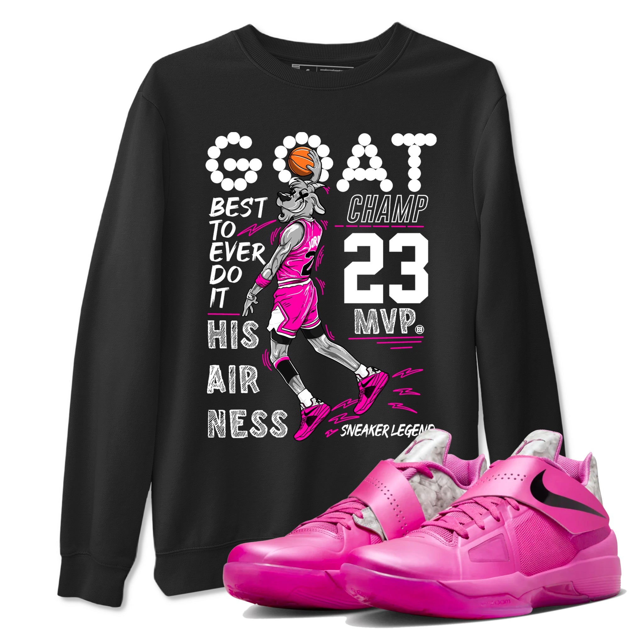 Nike KD 4 Retro Aunt Pearl shirts to match jordans MVP Goat sneaker match tees Nike KD 4 Aunt Pearl match shoes to clothes Drip Gear Zone unisex cotton Black 1 shirts