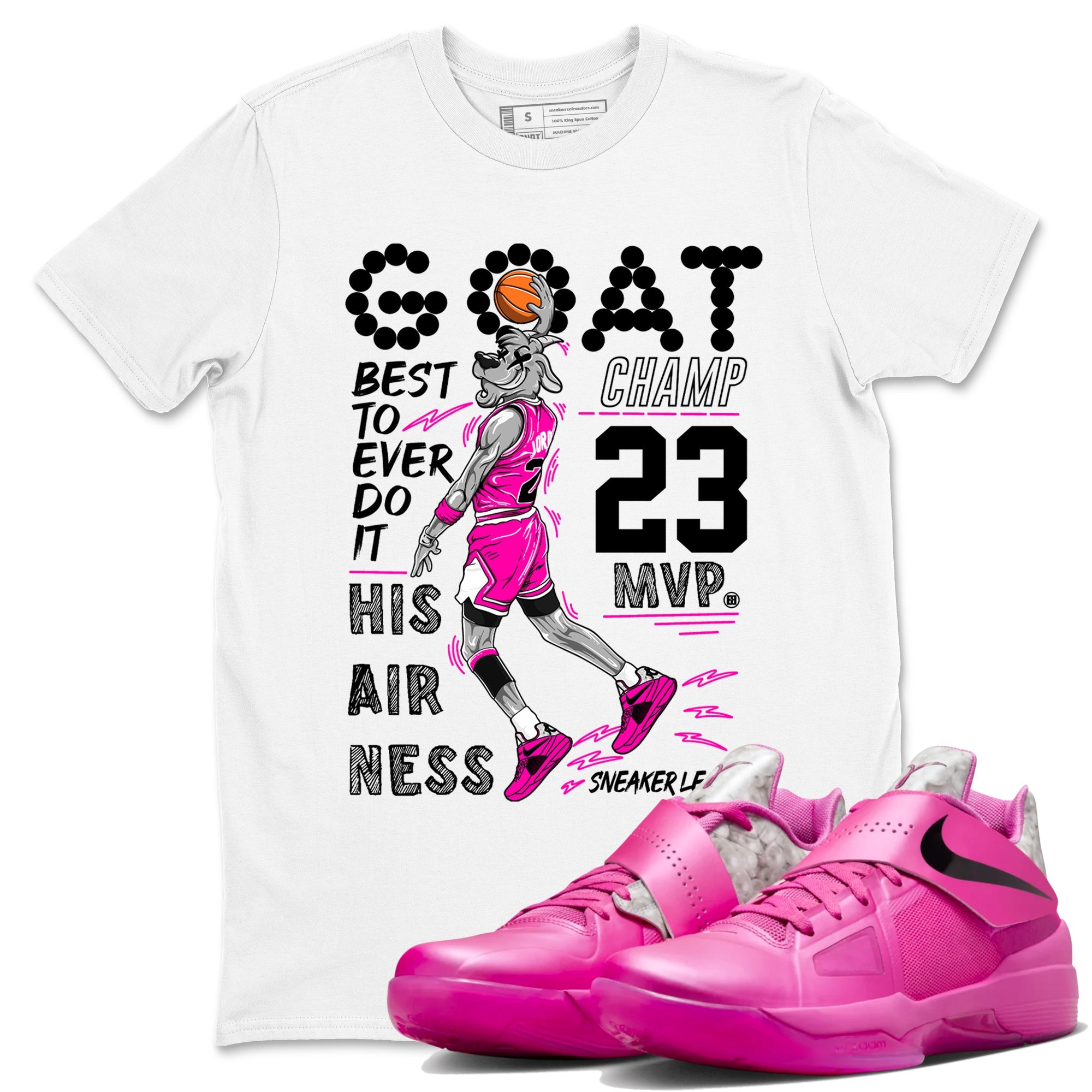 Nike KD 4 Retro Aunt Pearl shirts to match jordans MVP Goat sneaker match tees Nike KD 4 Aunt Pearl match shoes to clothes Drip Gear Zone unisex cotton White 1 shirts