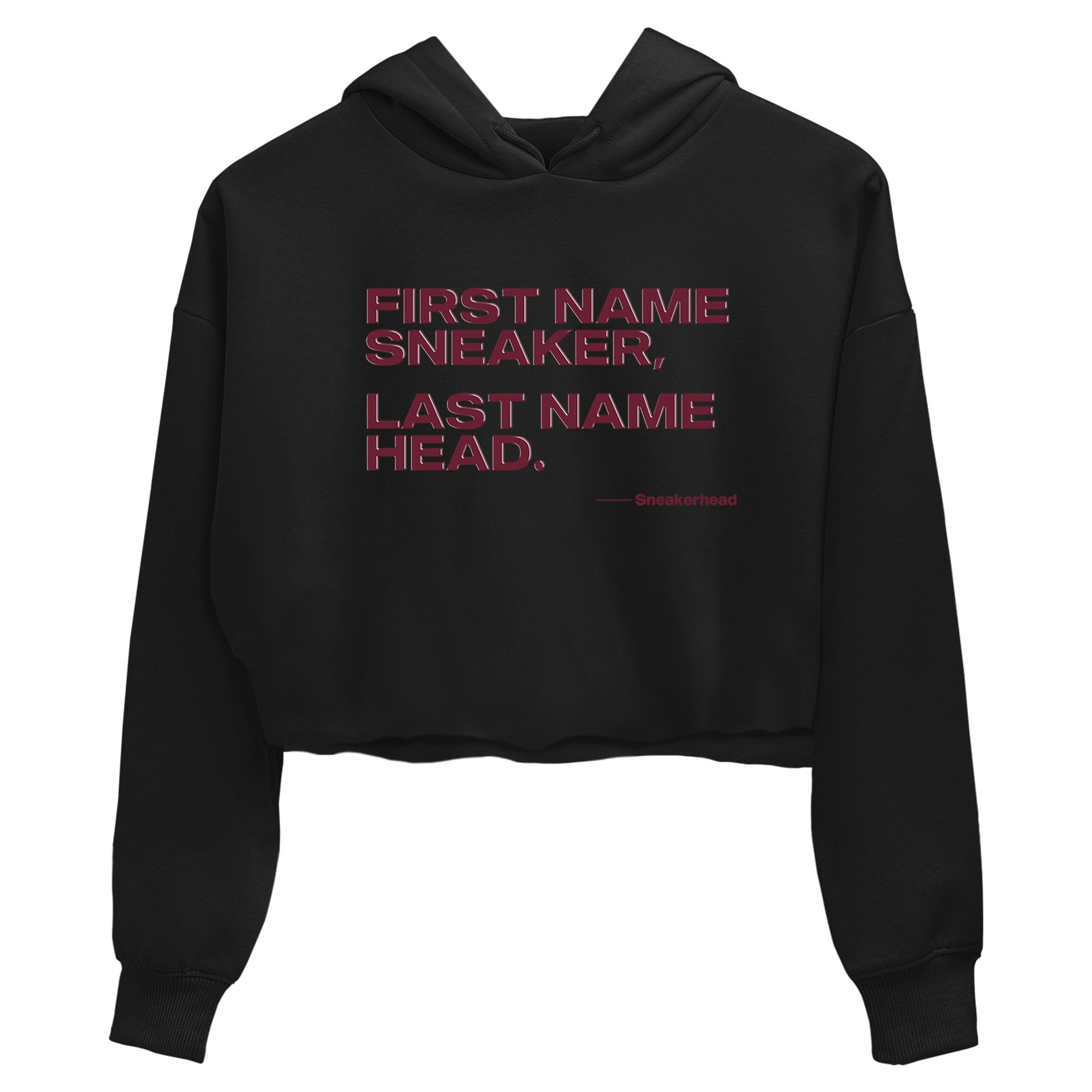 AJ1 High '85 Metallic Burgundy shirts to match jordans My Name Is sneaker match tees 1s High '85 Metallic Burgundy Drip Gear Zone streetwear brand Black 2 crop tee