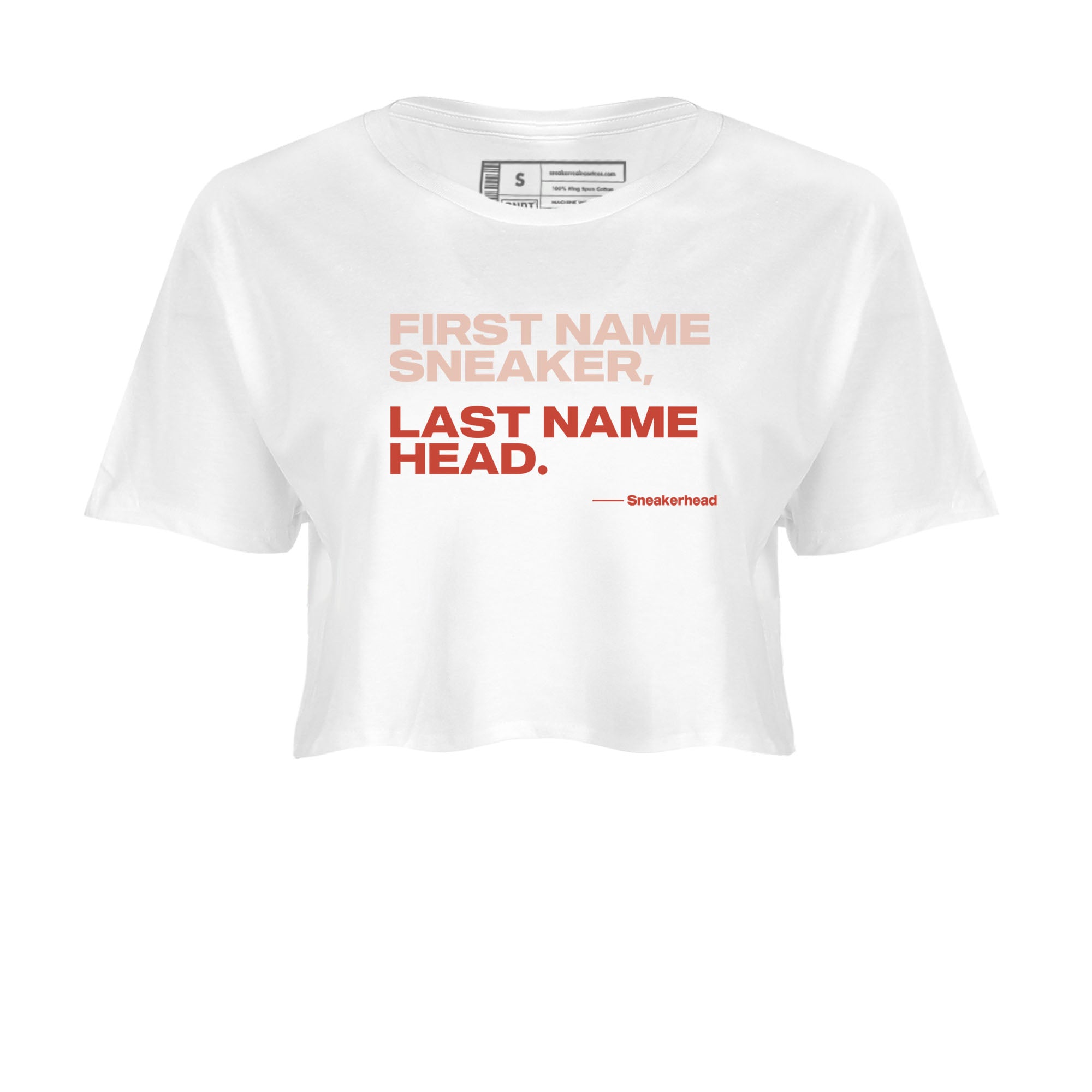 AJ13 Dune Red shirts to match jordans My Name Is sneaker match tees Air Jordan 13 Dune Red Drip Gear Zone streetwear brand White 2 crop tee