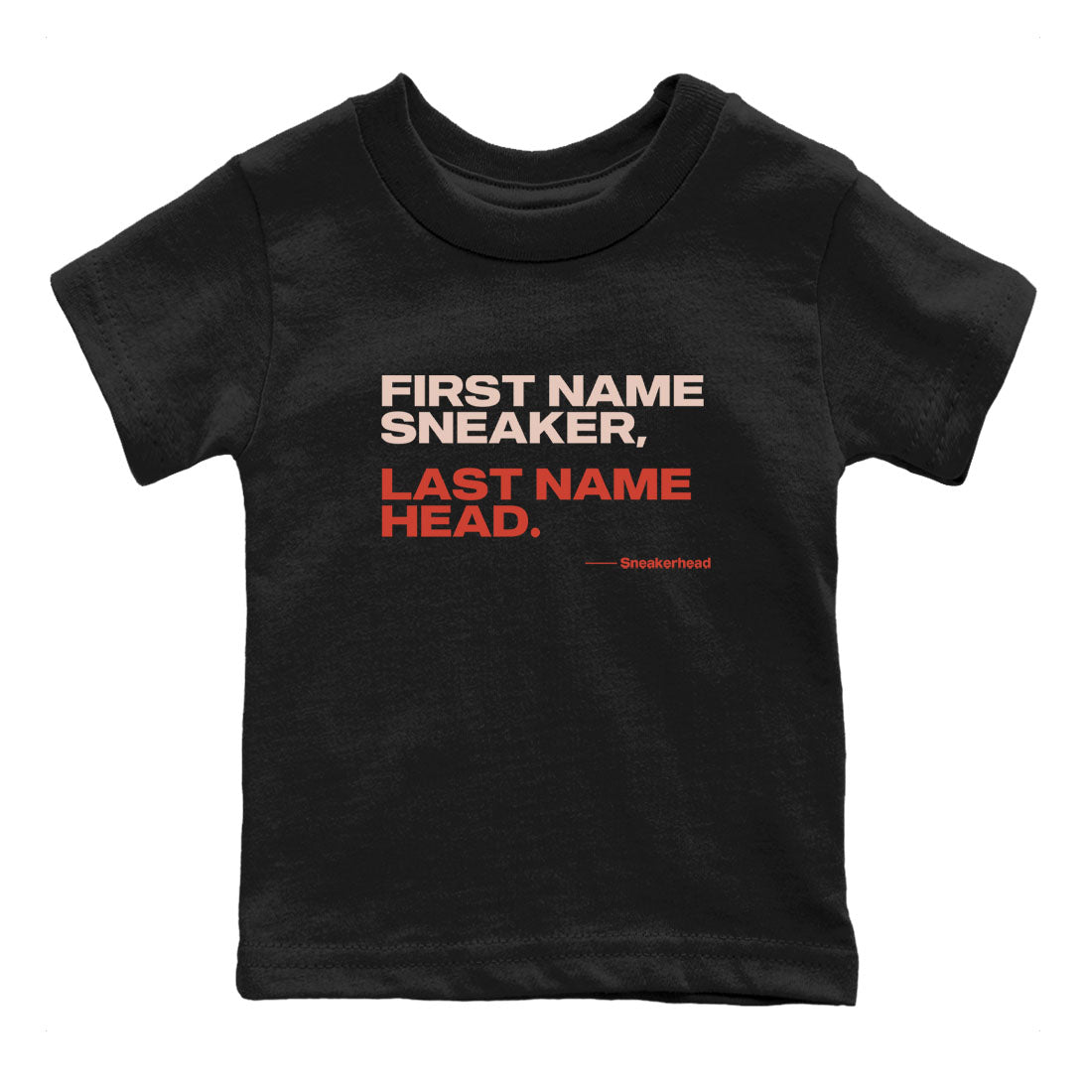 AJ13 Dune Red shirts to match jordans My Name Is sneaker match tees Air Jordan 13 Dune Red Drip Gear Zone streetwear brand Baby and Youth Black 2 cotton tee