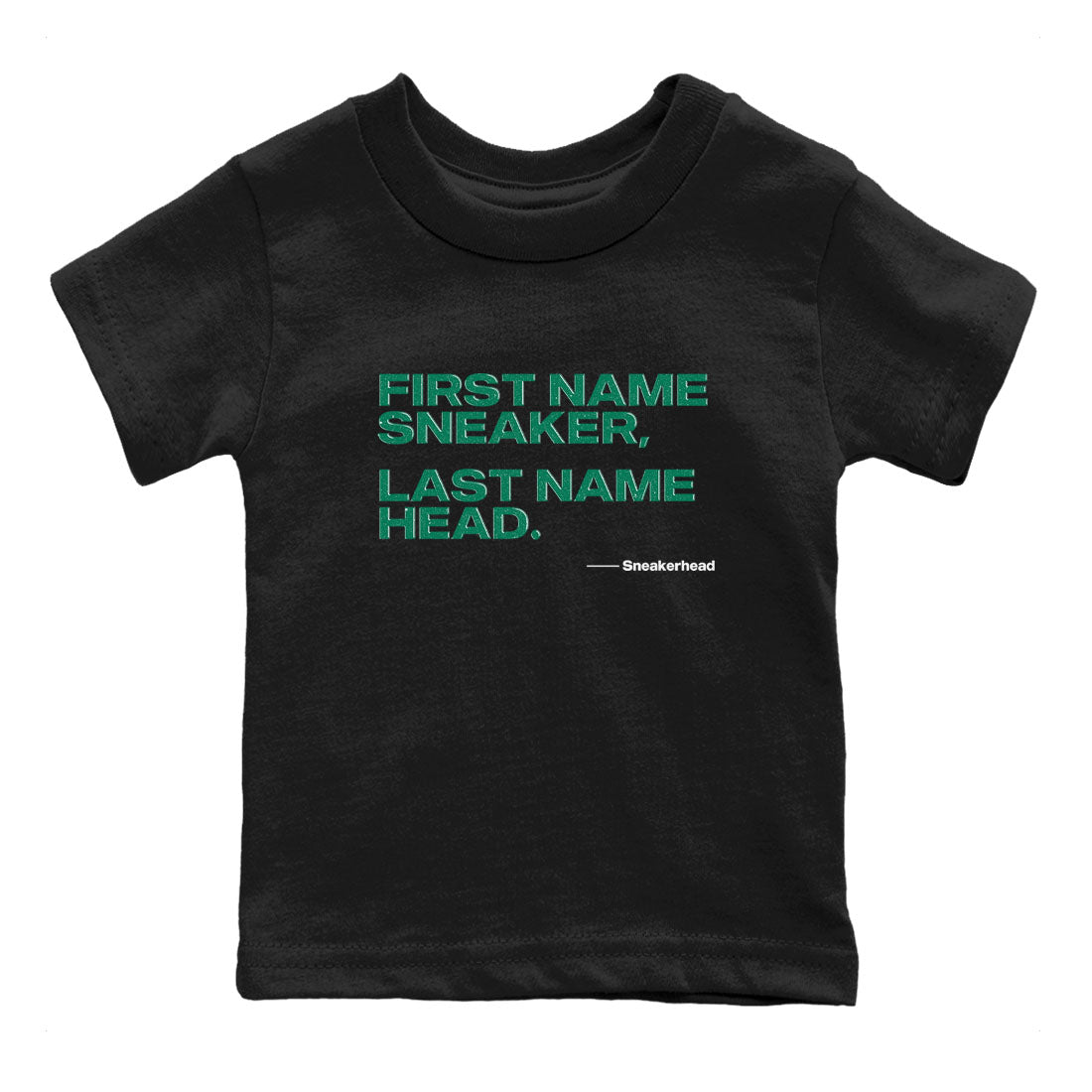 4s Oxidized Green shirts to match jordans My Name Is sneaker match tees Air Jordan 4 Oxidized Green Drip Gear Zone streetwear brand Baby and Youth Black 2 cotton tee