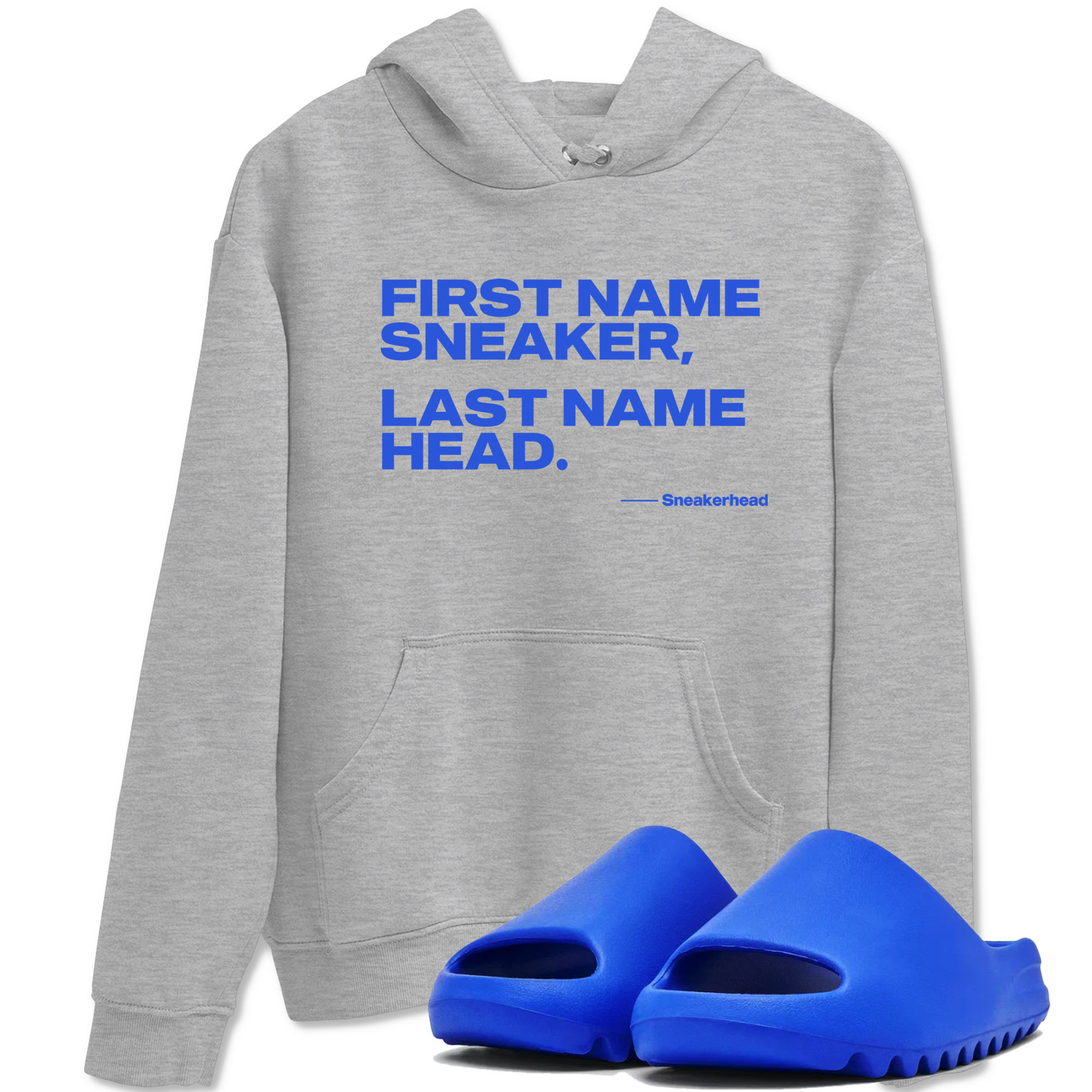Yeezy Slide Azure shirts to match jordans My Name Is sneaker match tees Yeezy Slide Azure Drip Gear Zone streetwear brand Heather Grey 1 unisex cotton tee