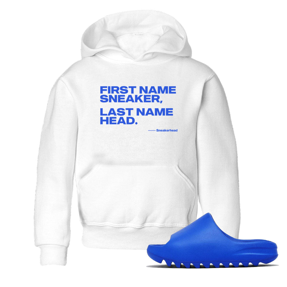 Yeezy Slide Azure shirts to match jordans My Name Is sneaker match tees Yeezy Slide Azure Drip Gear Zone streetwear brand Baby and Youth White 1 cotton tee