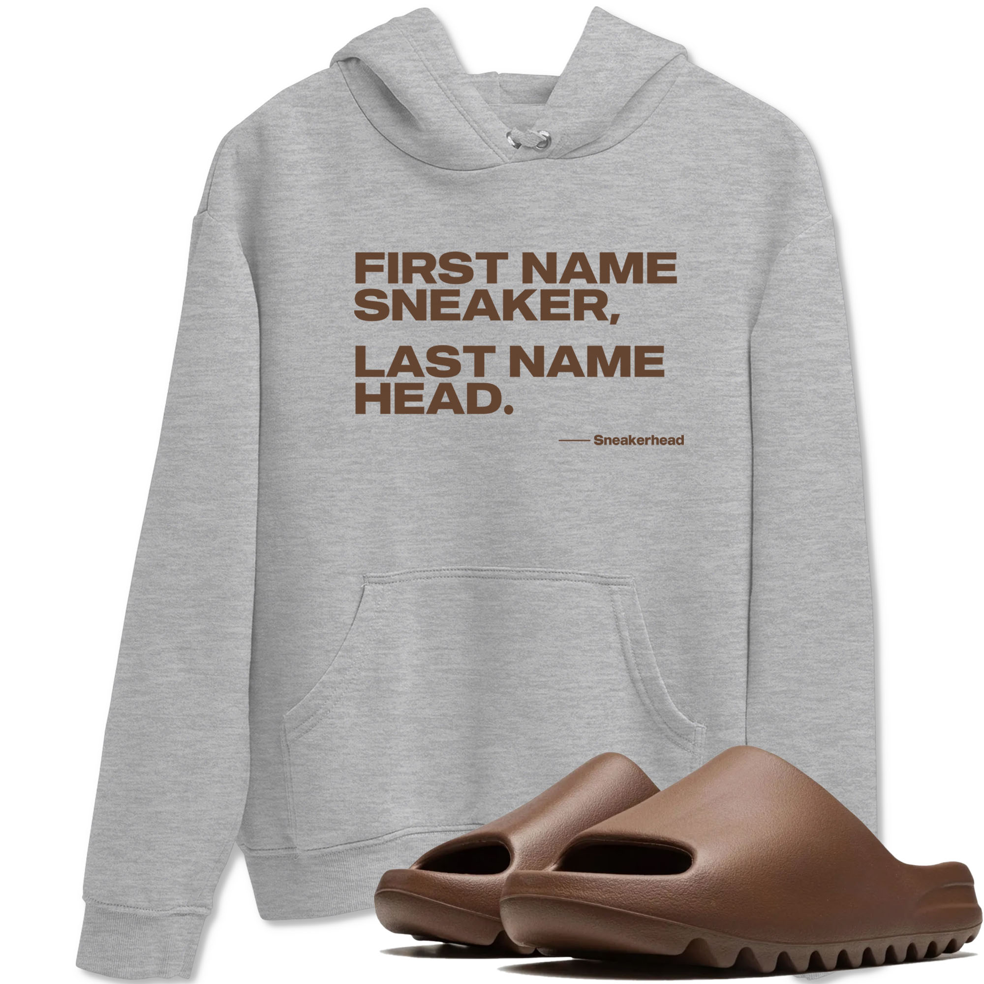Yeezy Slide Flax shirts to match jordans My Name Is sneaker match tees Yeezy Slide Flax Drip Gear Zone streetwear brand Heather Grey 1 unisex cotton tee