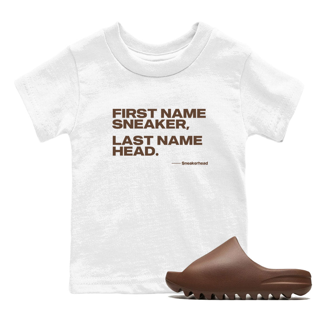Yeezy Slide Flax shirts to match jordans My Name Is sneaker match tees Yeezy Slide Flax Drip Gear Zone streetwear brand Baby and Youth White 1 cotton tee