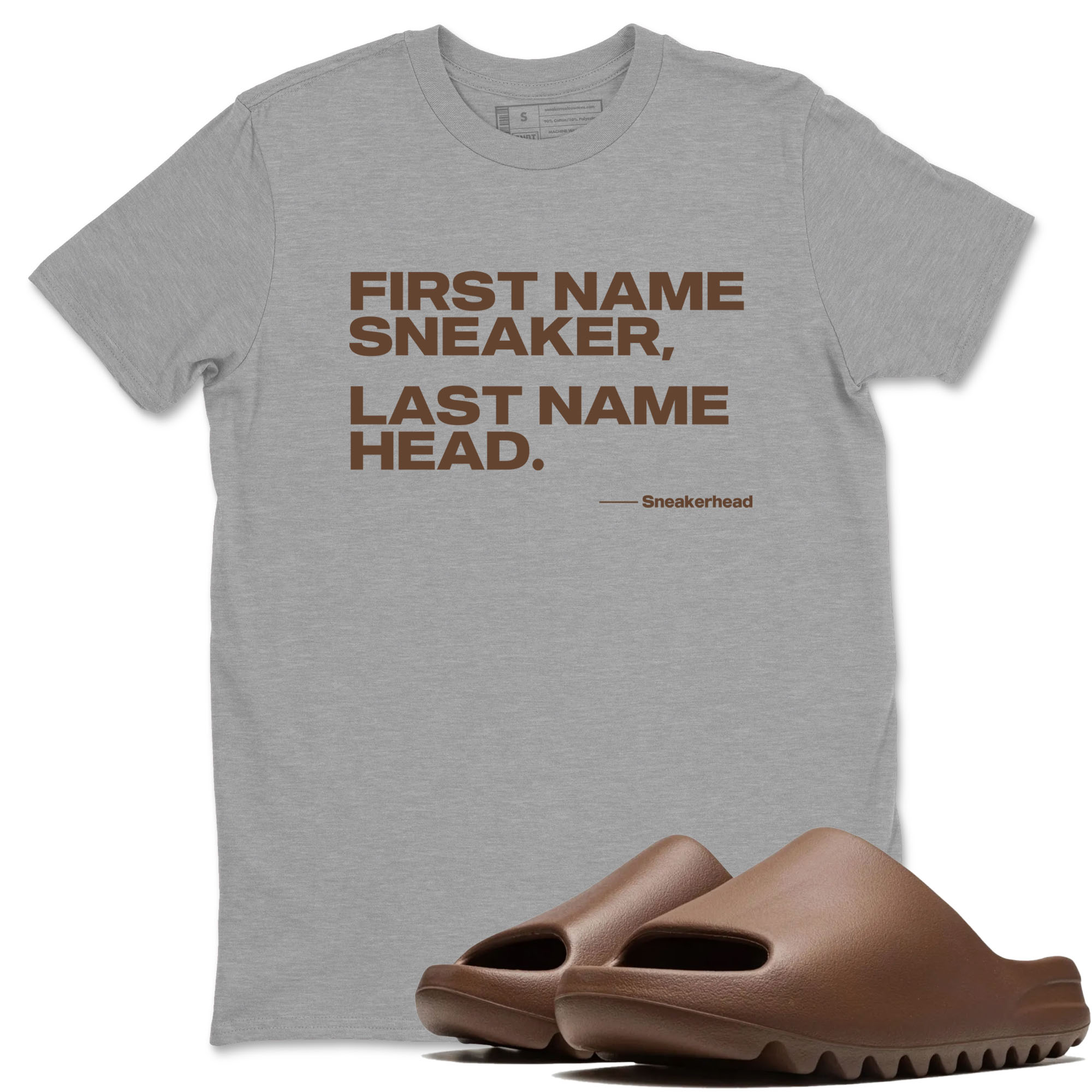 Yeezy Slide Flax shirts to match jordans My Name Is sneaker match tees Yeezy Slide Flax Drip Gear Zone streetwear brand Heather Grey 1 unisex cotton tee