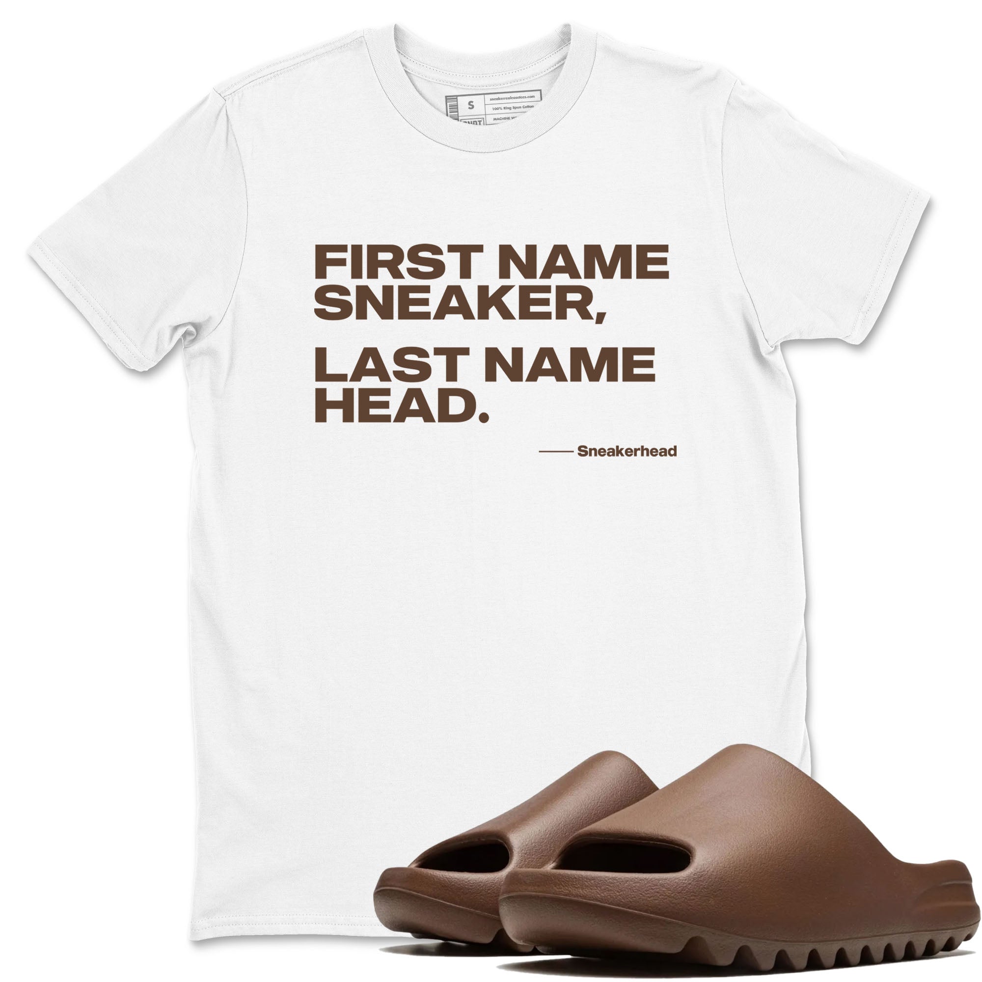 Yeezy Slide Flax shirts to match jordans My Name Is sneaker match tees Yeezy Slide Flax Drip Gear Zone streetwear brand White 1 unisex cotton tee