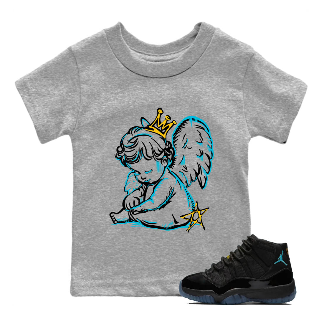 Sneaker Threads  Sneaker Tees To Match Air Jordan 11 Retro Gamma  Neon Angel Youth Graphic Tee Heather Grey 1. Perfect for Jordan releases 2025 colorways.