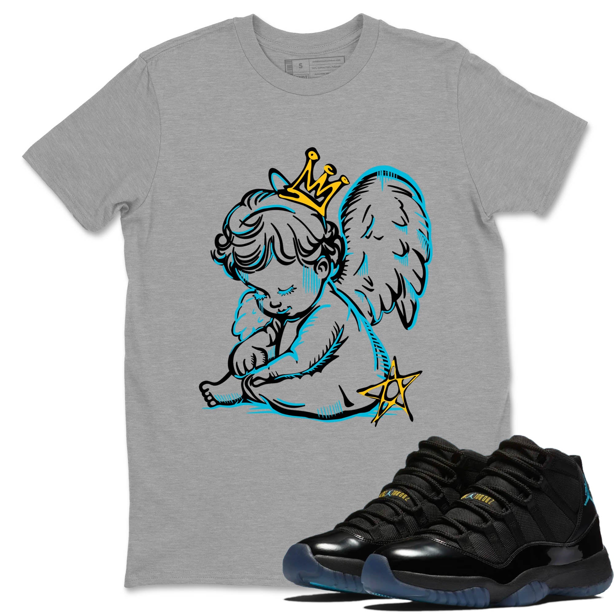Sneaker Threads  Sneaker Tees To Match Air Jordan 11 Retro Gamma  Neon Angel Graphic Tee Heather Grey 1. Perfect for Jordan releases 2025 colorways.