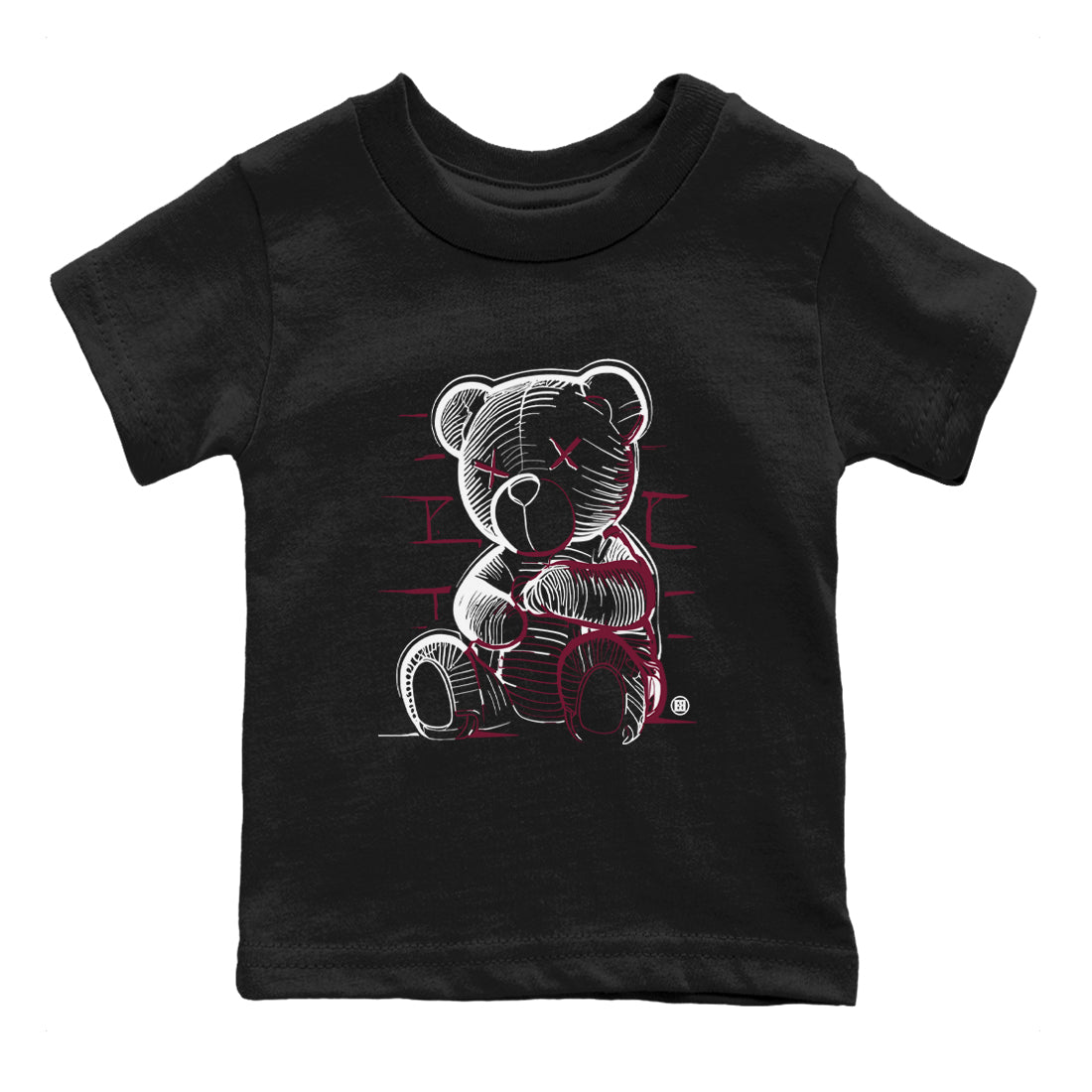 Air Jordan 1 High OG Metallic Burgundy shirts to match jordans Neon Bear sneaker match tees Air Jordan 1 Metallic Burgundy Drip Gear Zone streetwear brand Baby and Youth Black 2 cotton tee