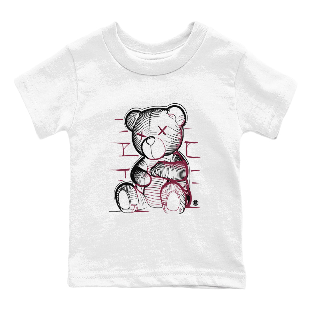 Air Jordan 1 High OG Metallic Burgundy shirts to match jordans Neon Bear sneaker match tees Air Jordan 1 Metallic Burgundy Drip Gear Zone streetwear brand Baby and Youth White 2 cotton tee