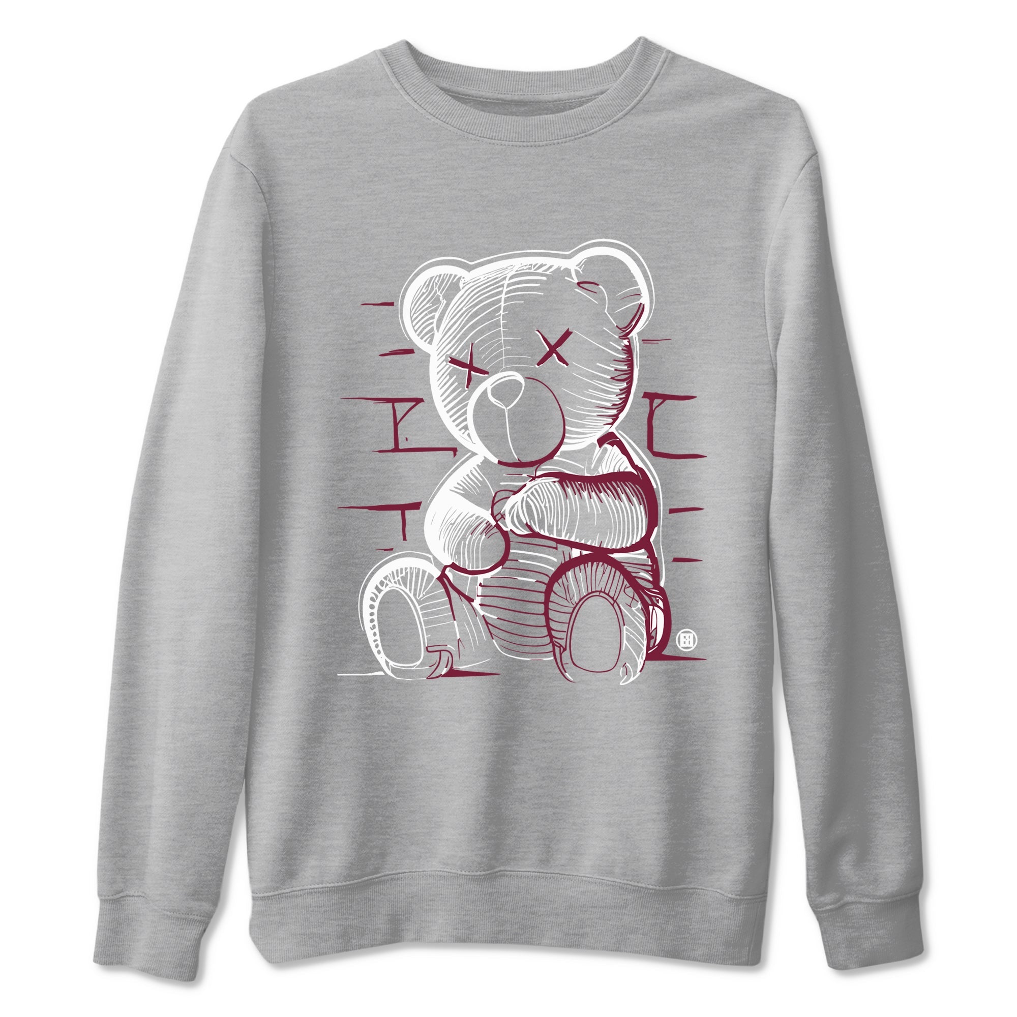 Air Jordan 1 High OG Metallic Burgundy shirts to match jordans Neon Bear sneaker match tees Air Jordan 1 Metallic Burgundy Drip Gear Zone streetwear brand Heather Grey 2 unisex cotton tee