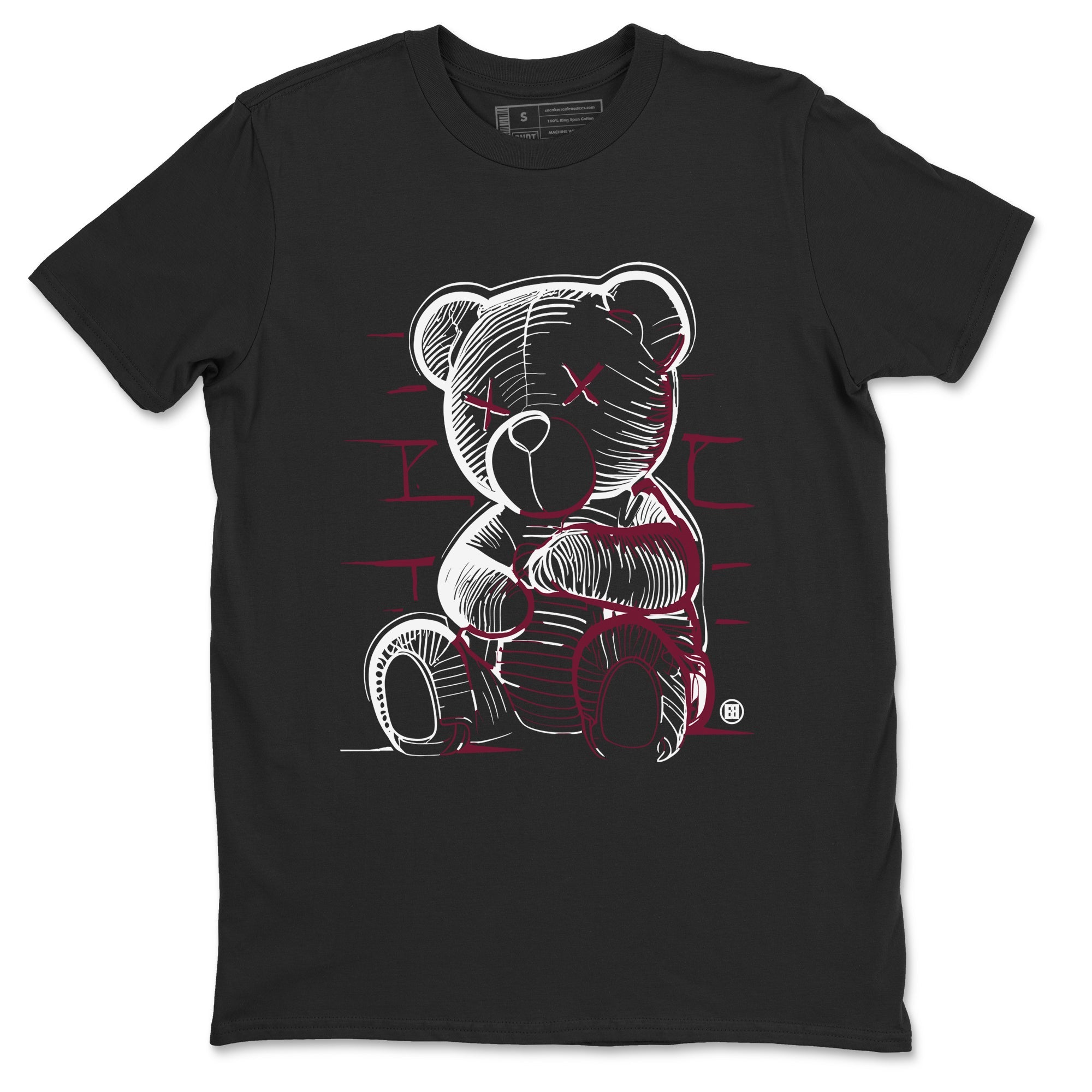 Air Jordan 1 High OG Metallic Burgundy shirts to match jordans Neon Bear sneaker match tees Air Jordan 1 Metallic Burgundy Drip Gear Zone streetwear brand Black 2 unisex cotton tee