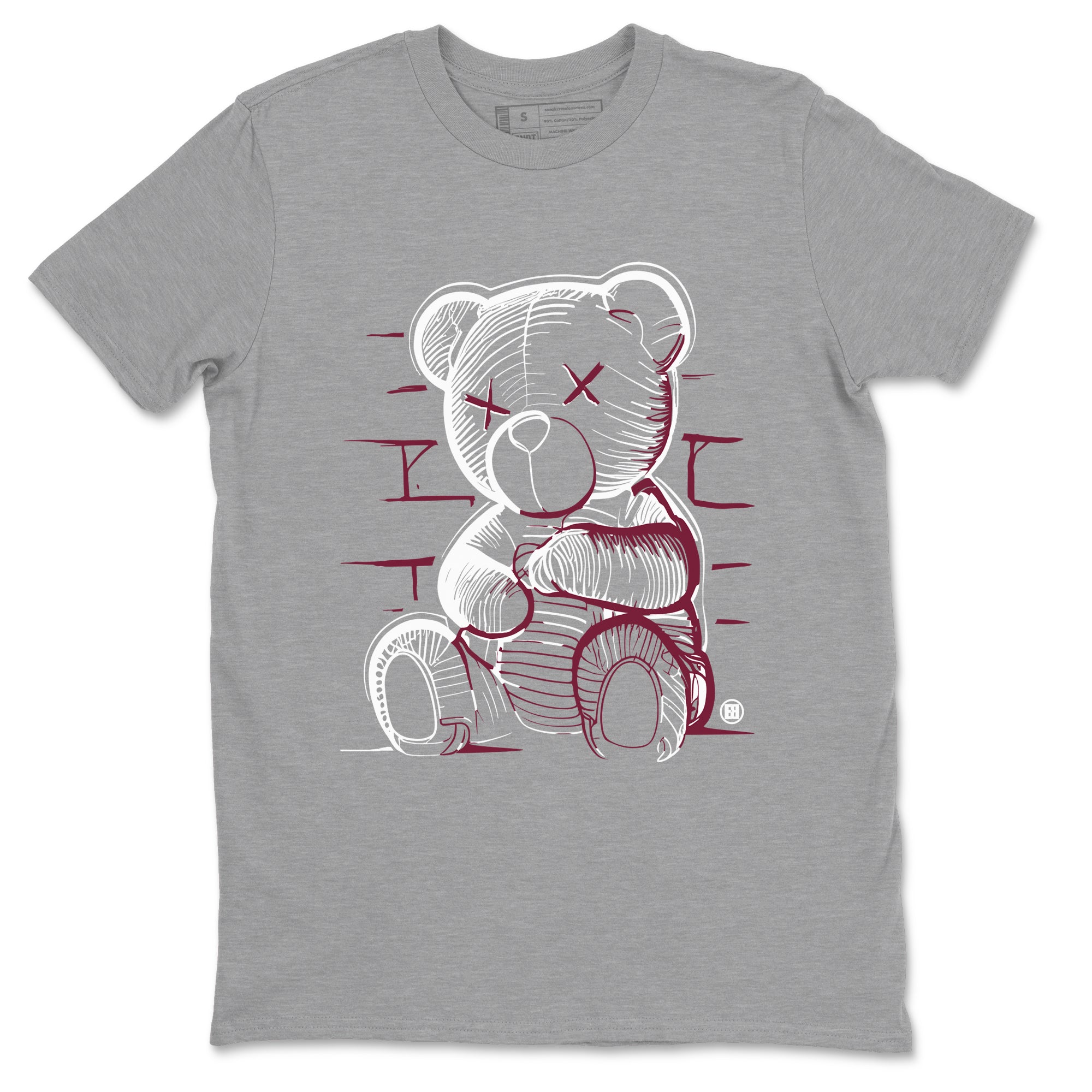 Air Jordan 1 High OG Metallic Burgundy shirts to match jordans Neon Bear sneaker match tees Air Jordan 1 Metallic Burgundy Drip Gear Zone streetwear brand Heather Grey 2 unisex cotton tee